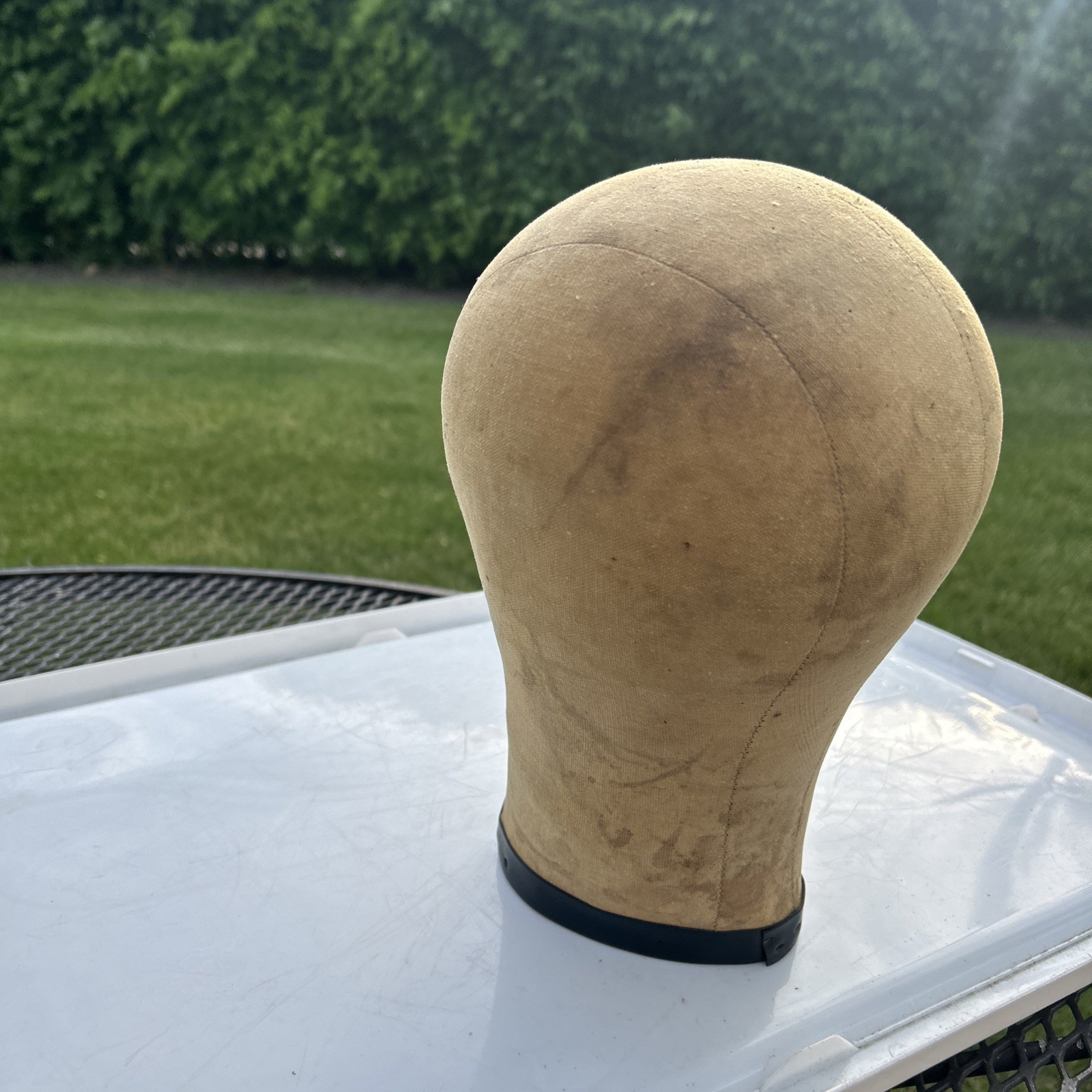 ANTIQUE MILLINERY HEAD Store Display Primitive Hat Mannequi
