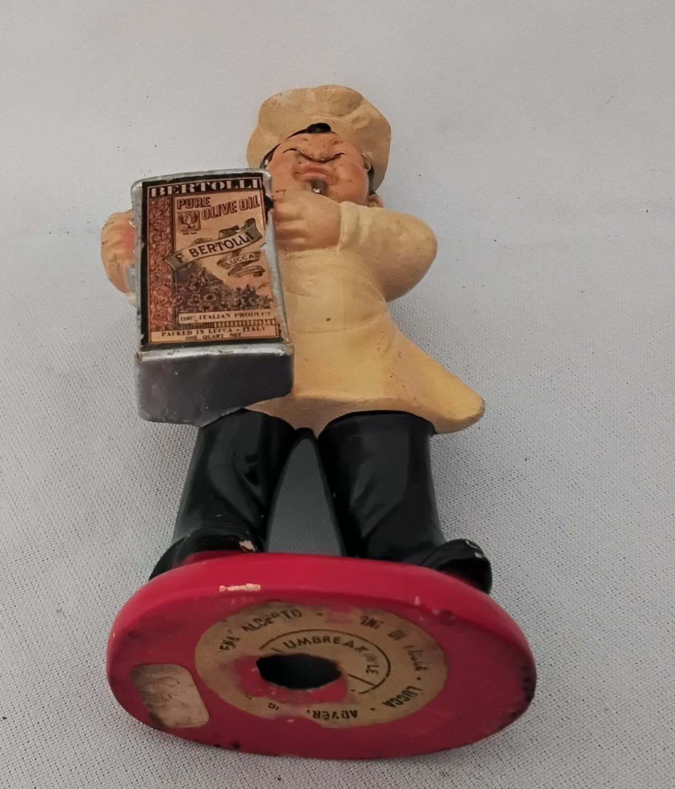 Repaired Vintage Advertising Alberta Lena Figure Bertolli Olive Oil Statue