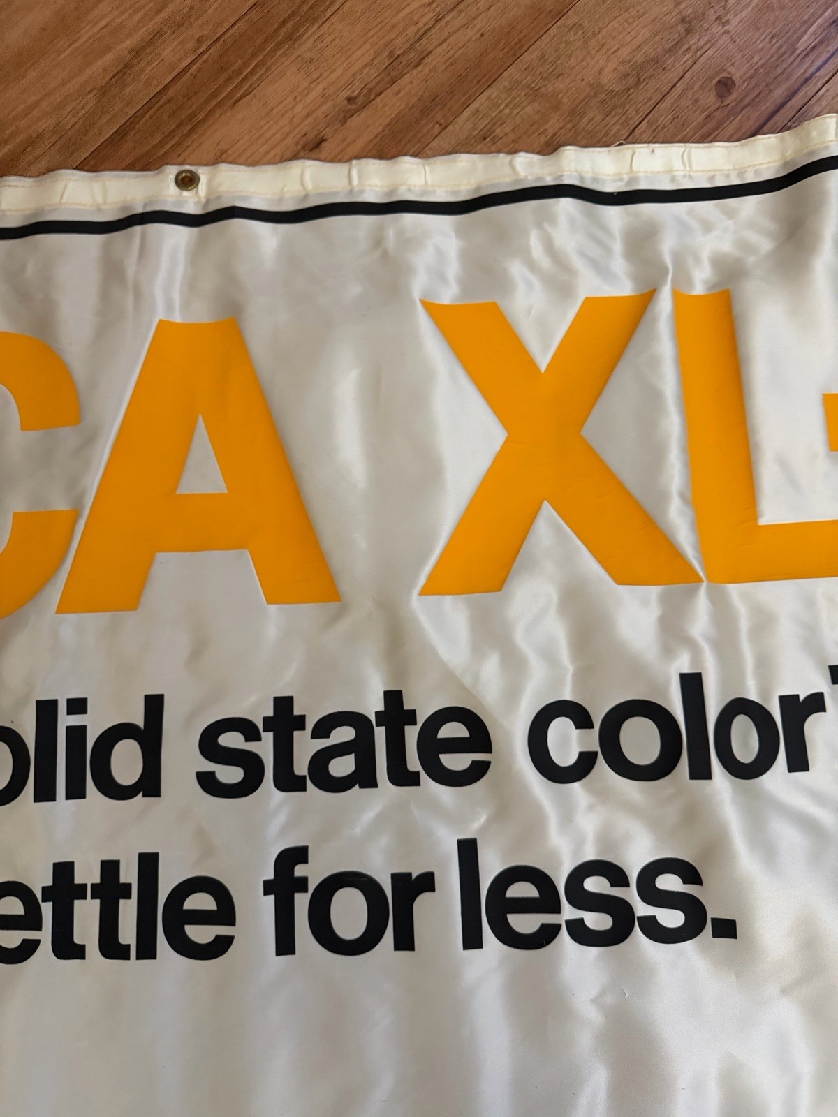 Vintage RCA Color TV XL-100 Pennant Banner Sign Advertising