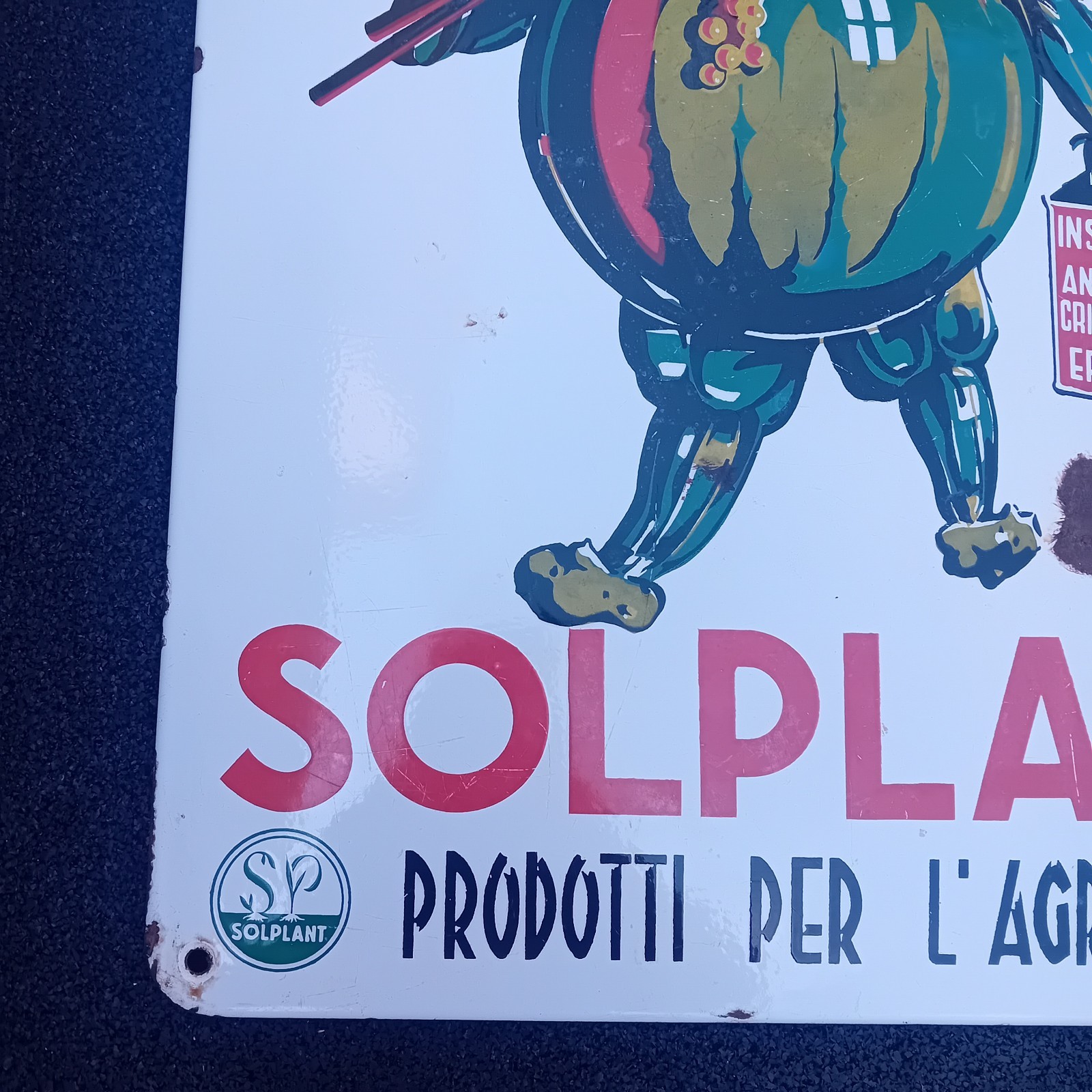 Solplant Enamel Table Sign