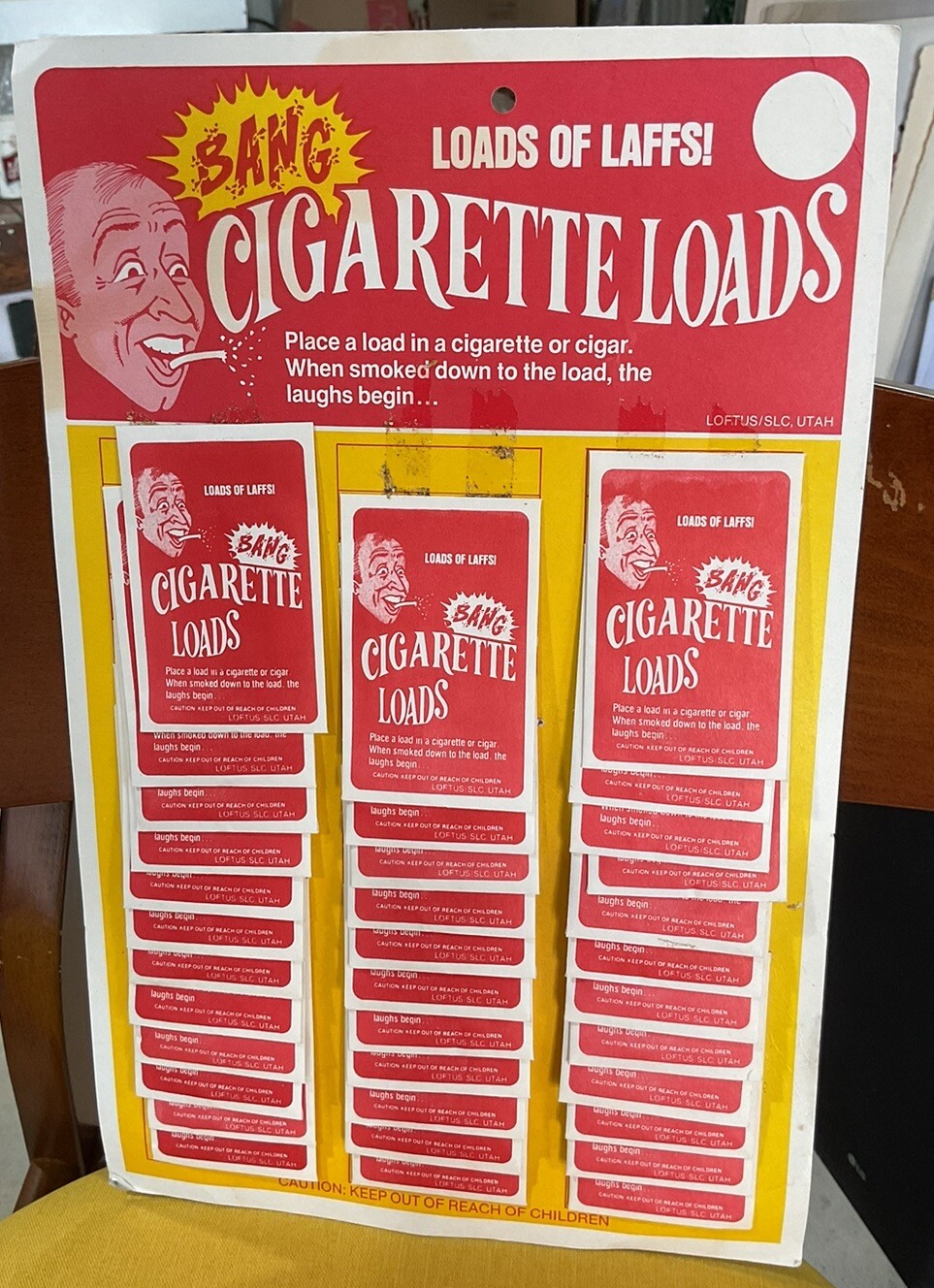 Vtg 35 Vintage Cigarette Loads Packs Store Display Joke Advertising