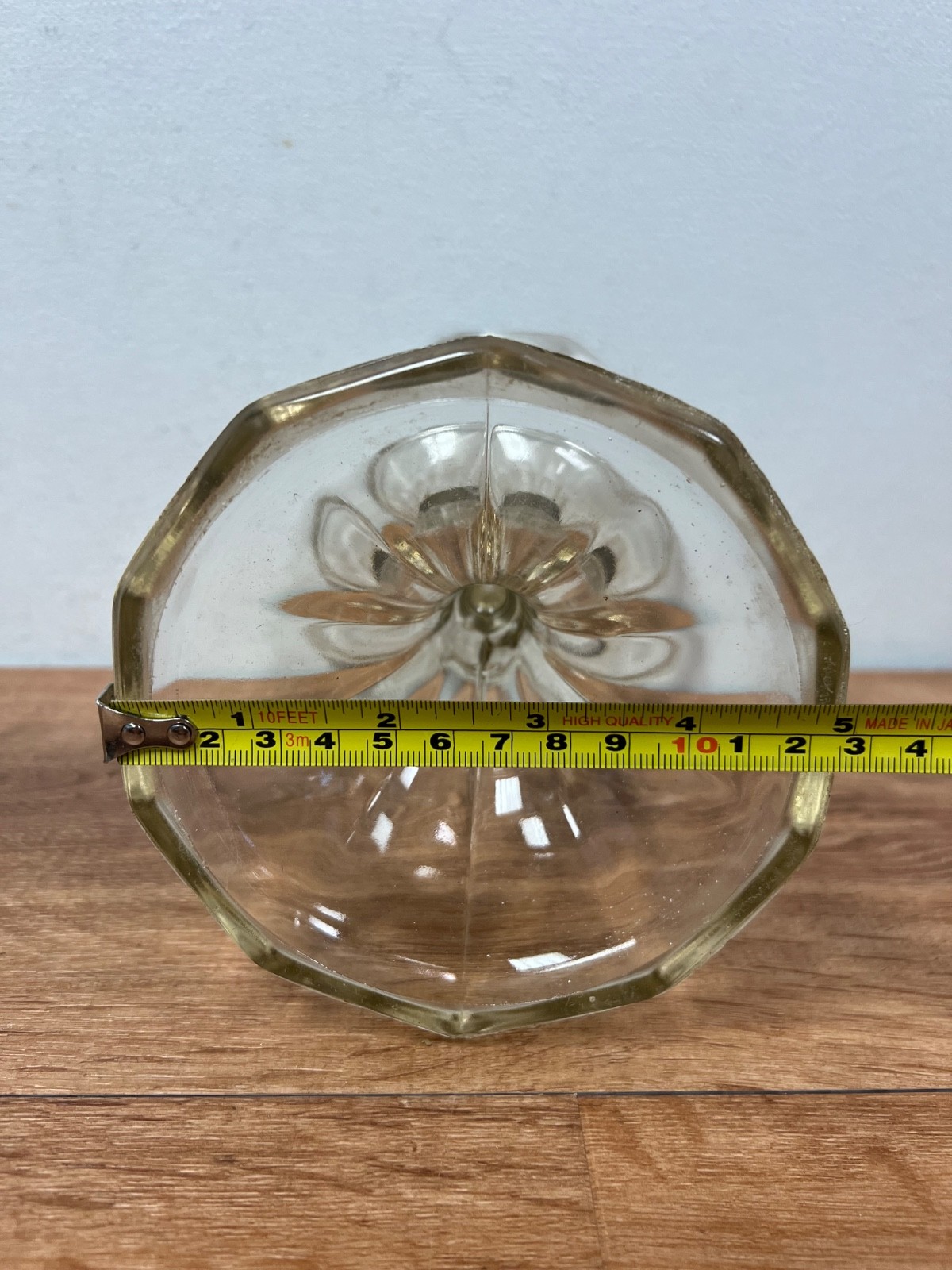 Clear Glass Drugstore Shelf Riser 8.5″ Antique/Vintage