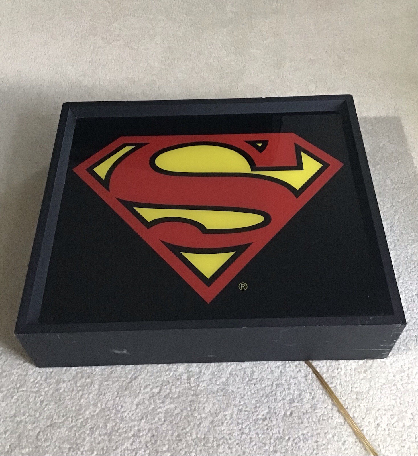 VINTAGE 1970’s LIGHTED BOX ICONIC SUPERMAN COMIC BOOK DEALER DISPLAY