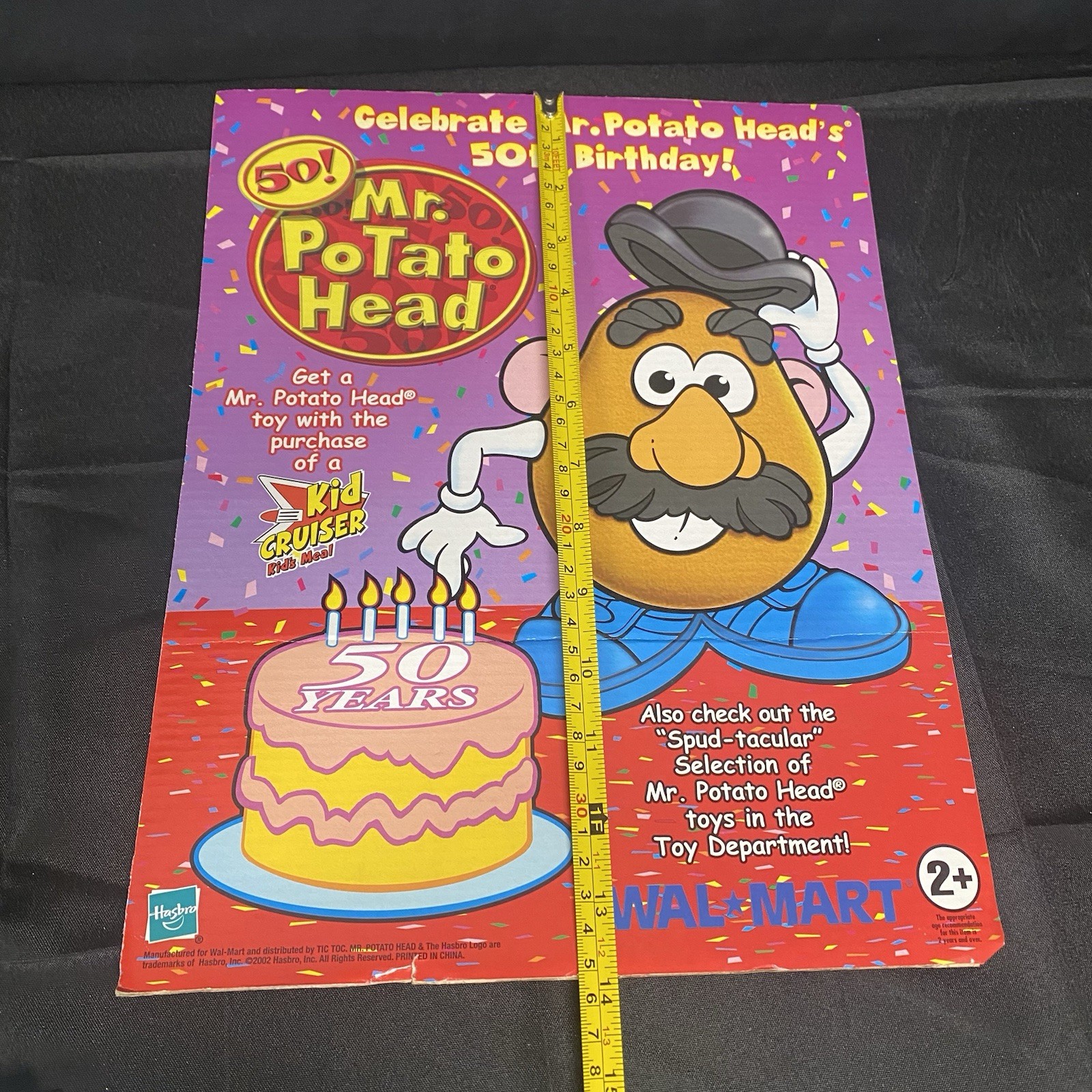 Mr. Potato Head 50th Anniversary Walmart Display Sign 14×11”