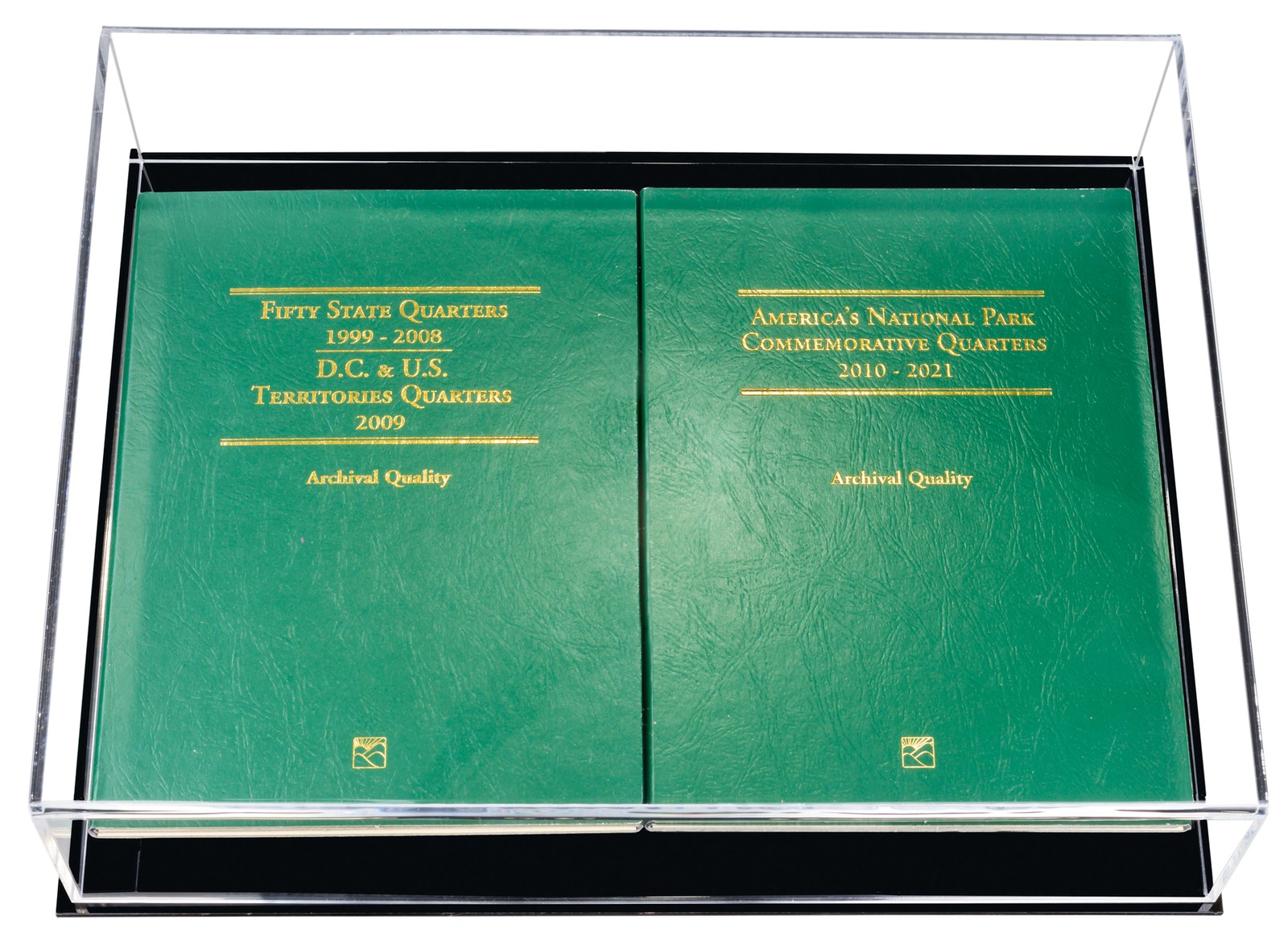 Deluxe Clear Acrylic Book, Stamp, or Coin Collection Display Case (A029-BDS)