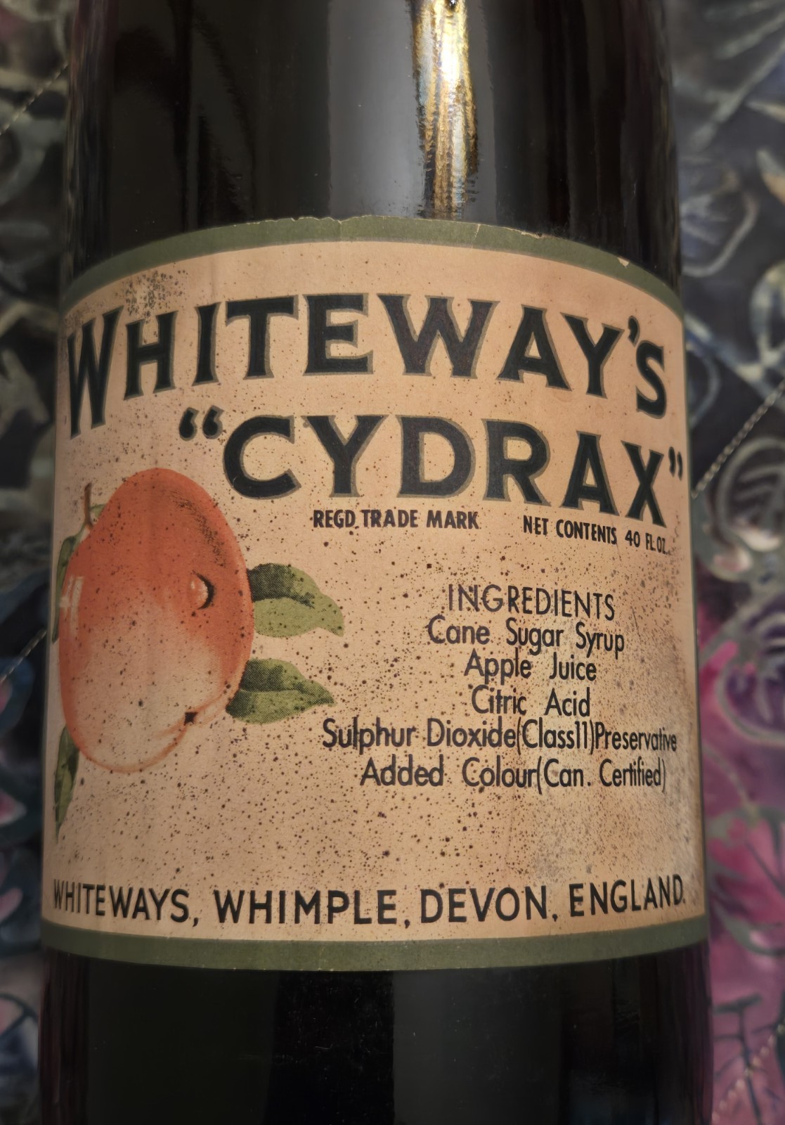 Whiteway’s Cydrax English Cider Bottle Brown from England Vintage 1930’s