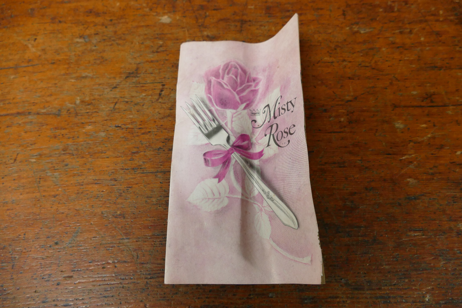 Vintage Misty Rose Stainless Silverware Countertop Store Display Advertising