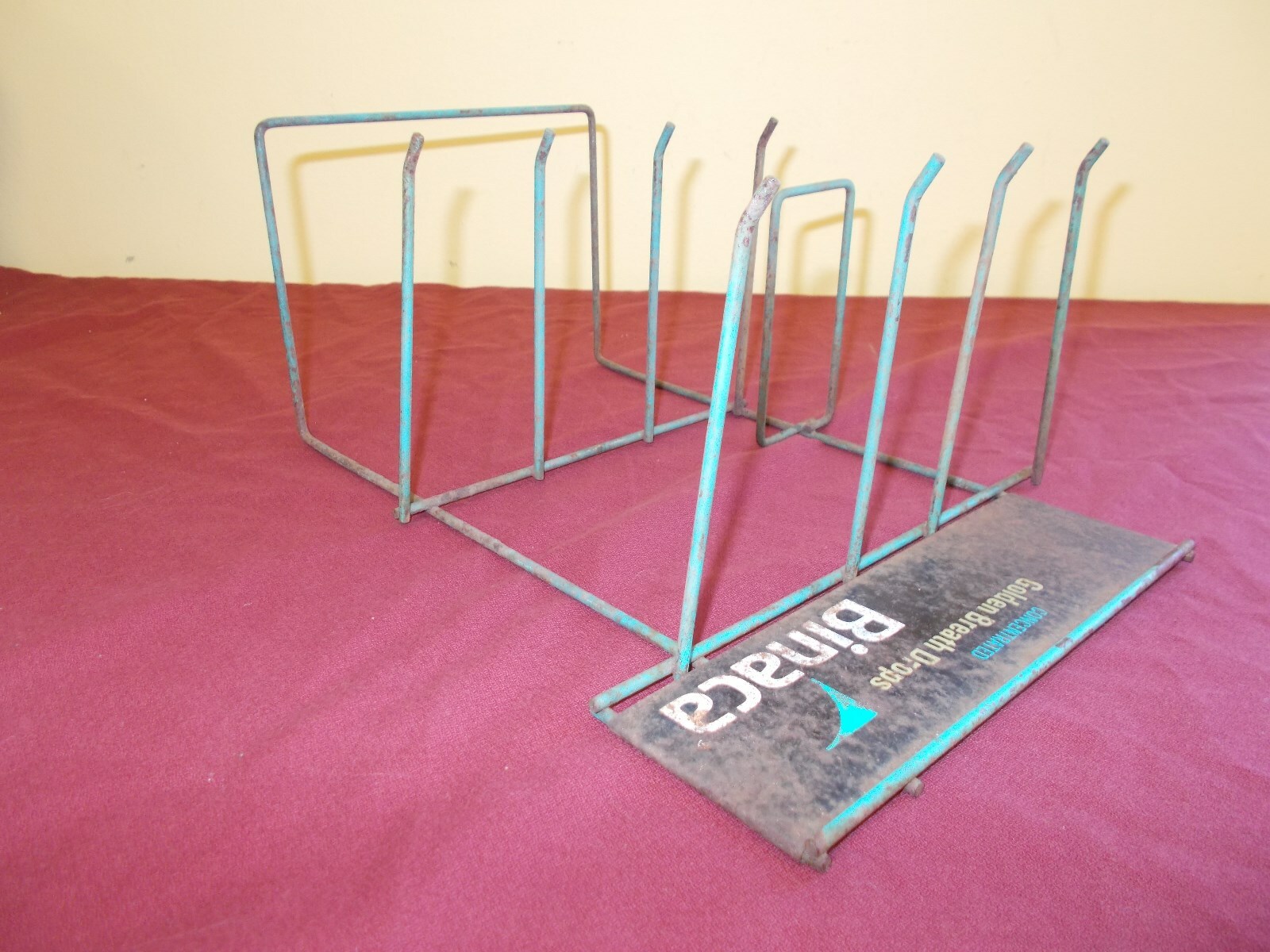 VINTAGE BINACA BREATH DROPS STORE DISPLAY RACK COUNTER TOP ADVERTIZNG SIGN