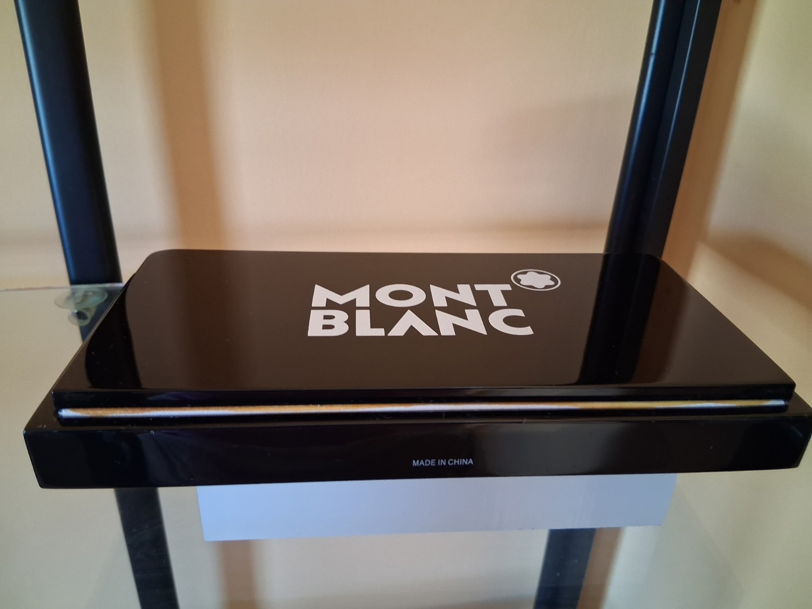 NEW MONT BLANC SUNGLASSES & EYEGLASSES LOGO DISPLAY PLAGUE SIGN BLACK/WHITE