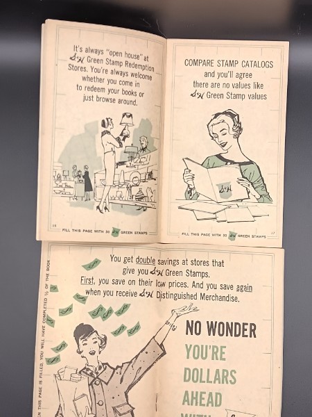 Lot of 18 Vintage S & H Green Stamps Books ~ Never Used