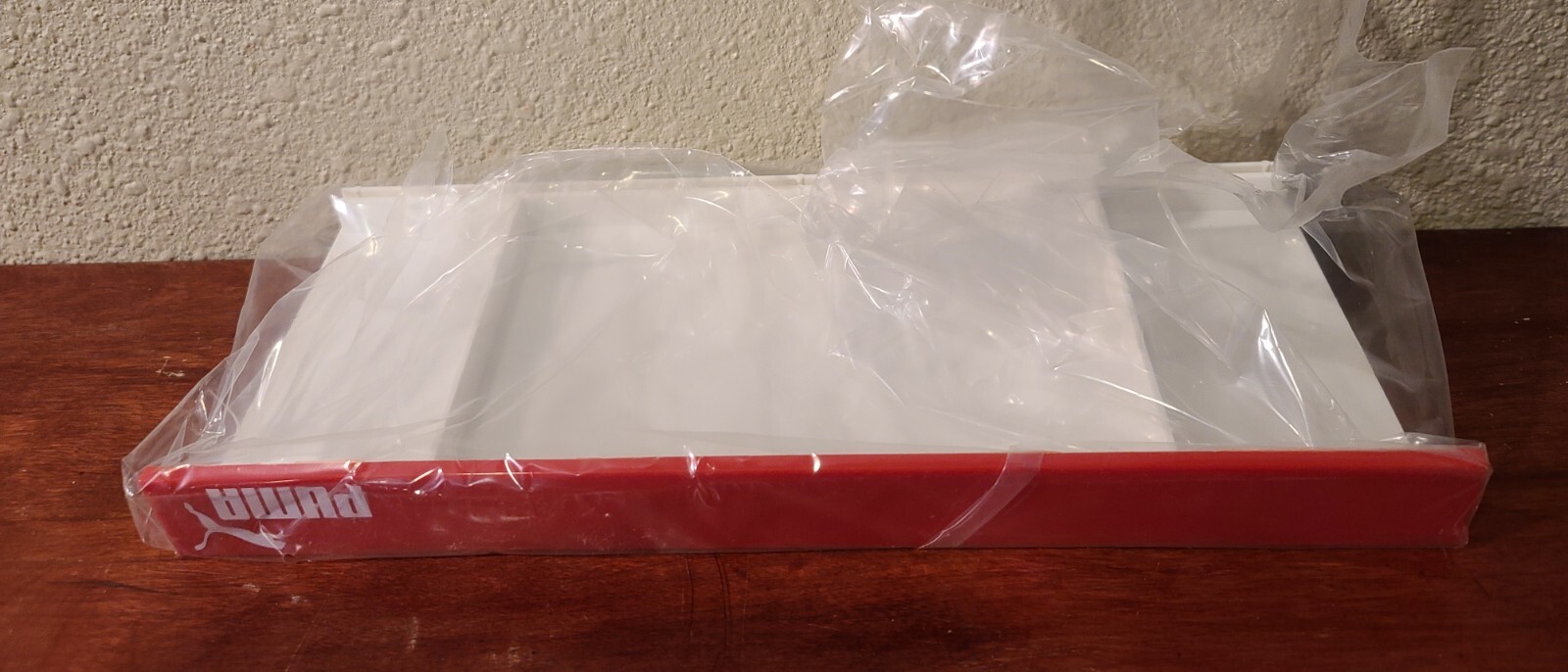 NOS Red & White Puma Shoes Plastic Advertising Store Display Shelf