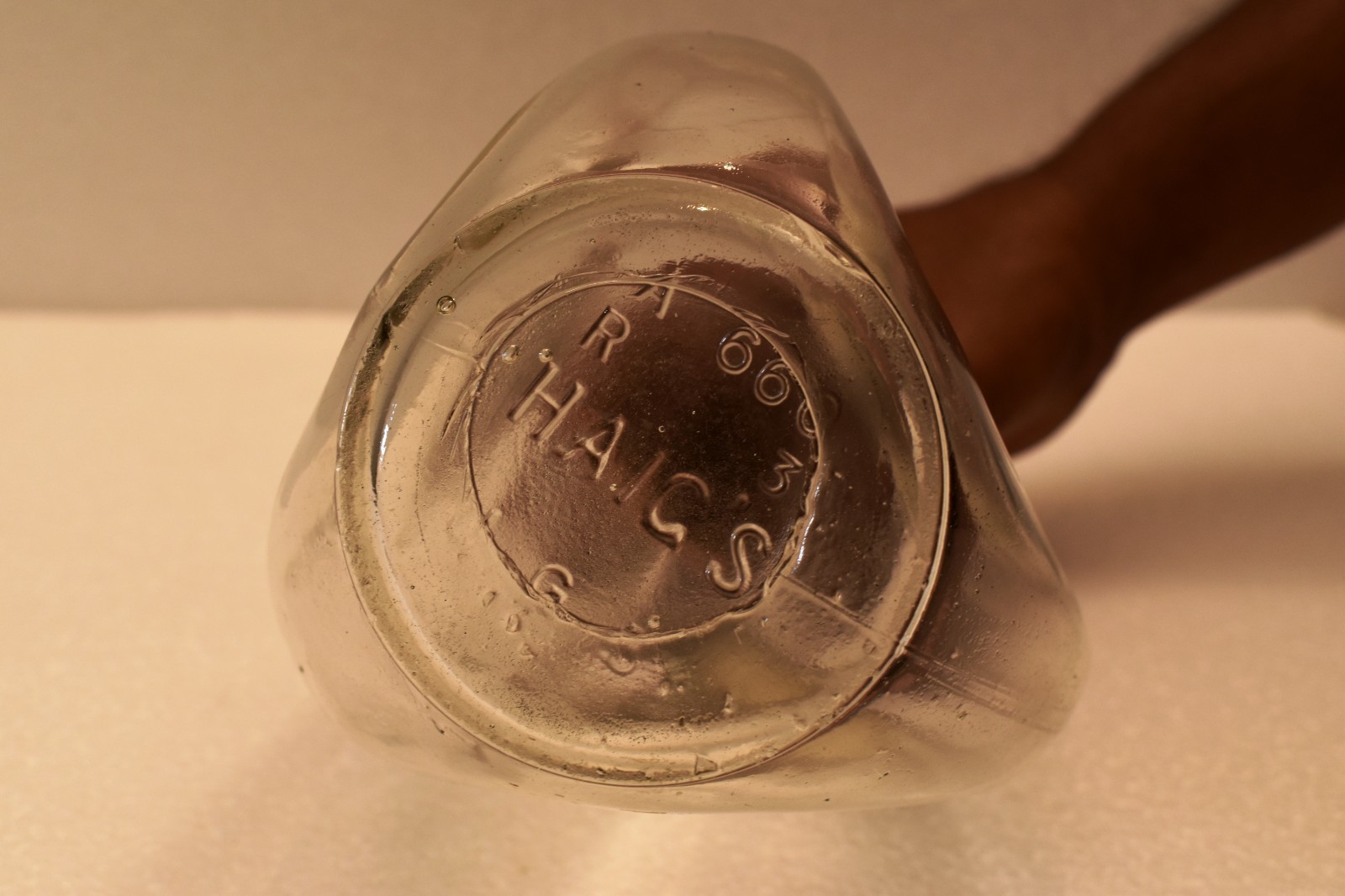 Vintage Haig’s Empty Embossed Clear Glass Whisky Bottle Scotch Display Decore” R