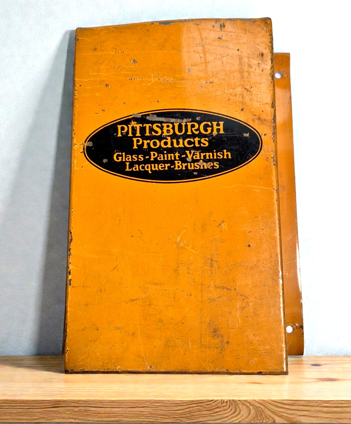 Vintage Pittsburgh Products Metal Display Tray Sign Industrial Decor