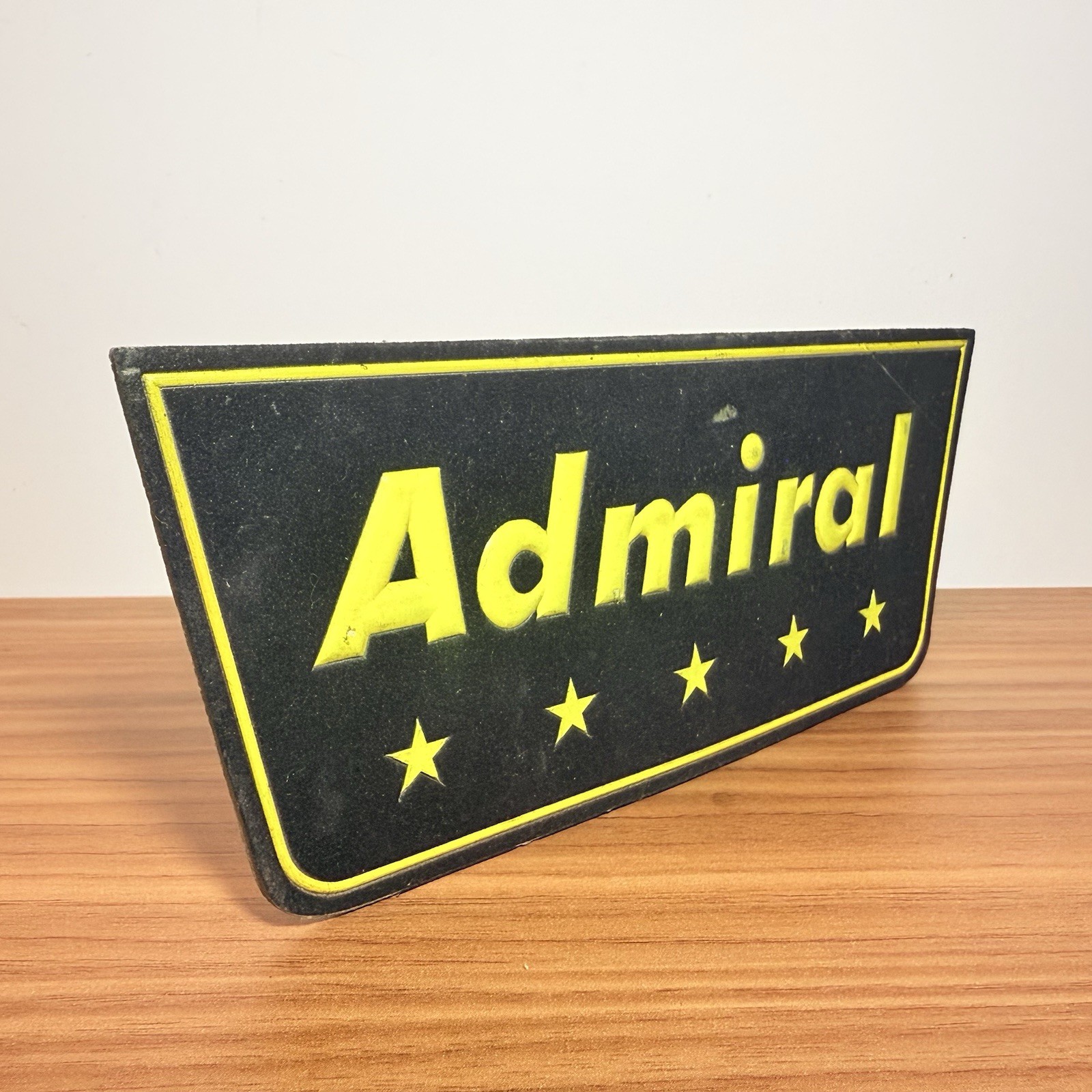 VINTAGE RADIO TV ADMIRAL CARDBOARD ADVERTISING CARD 1950s RARE SIGN