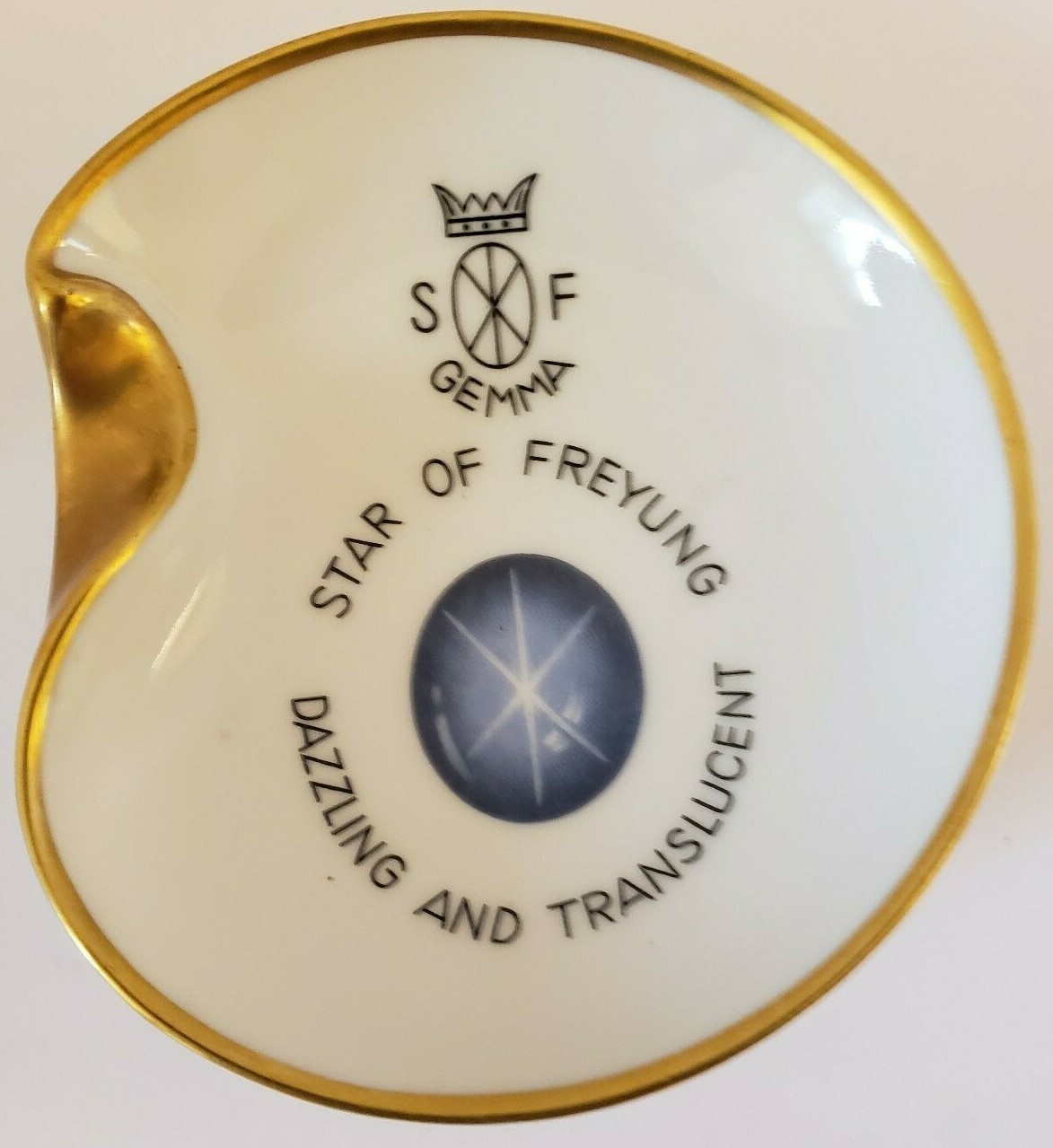 Vintage “STAR OF FREYUNG SAPPHIRE” Jewelry Dealer Store Advertising Trinket Dish
