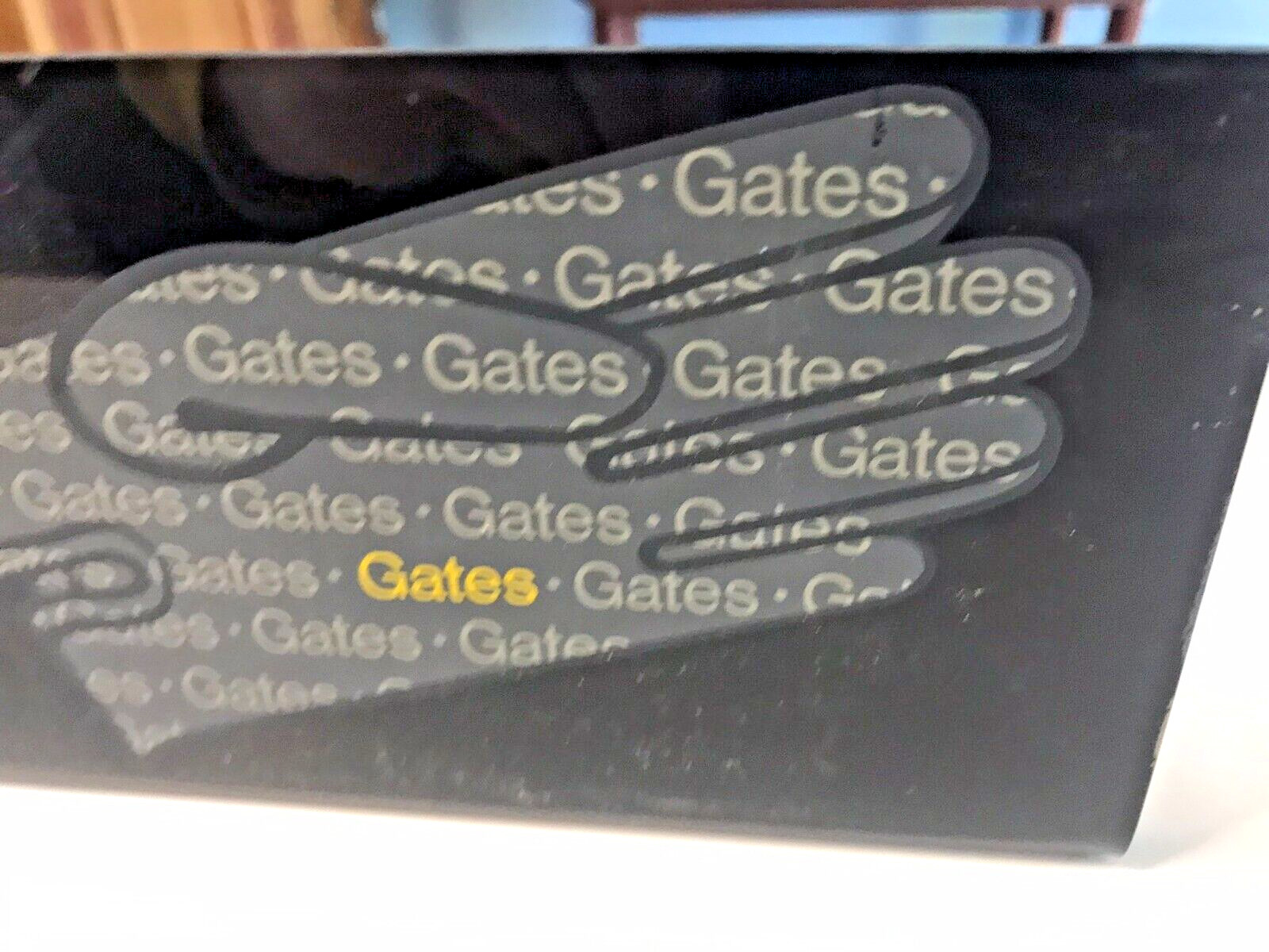Gates Gloves Advertising Sign VTG Plastic Department Store Counter Display