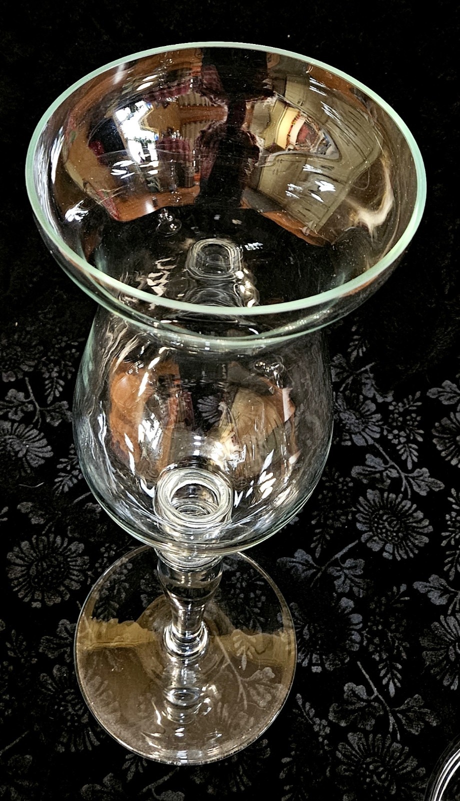 Huge Antique Repro Apothecary Display Jar Pedestal Candy Global Views Blown