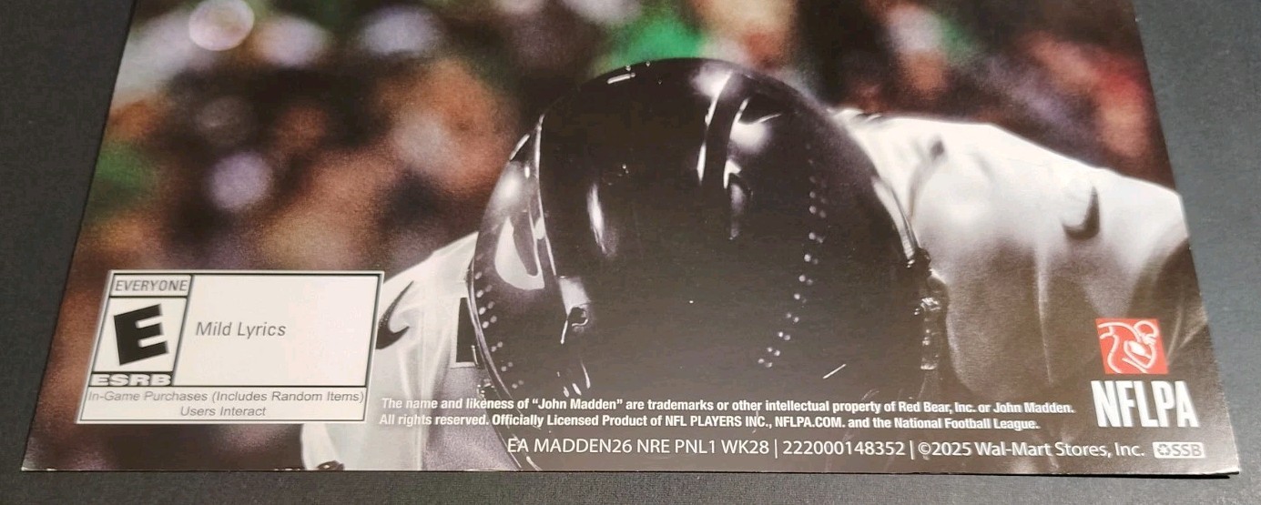 2025 – EA Sports madden 26 – Store display advertisement – 24x 11x