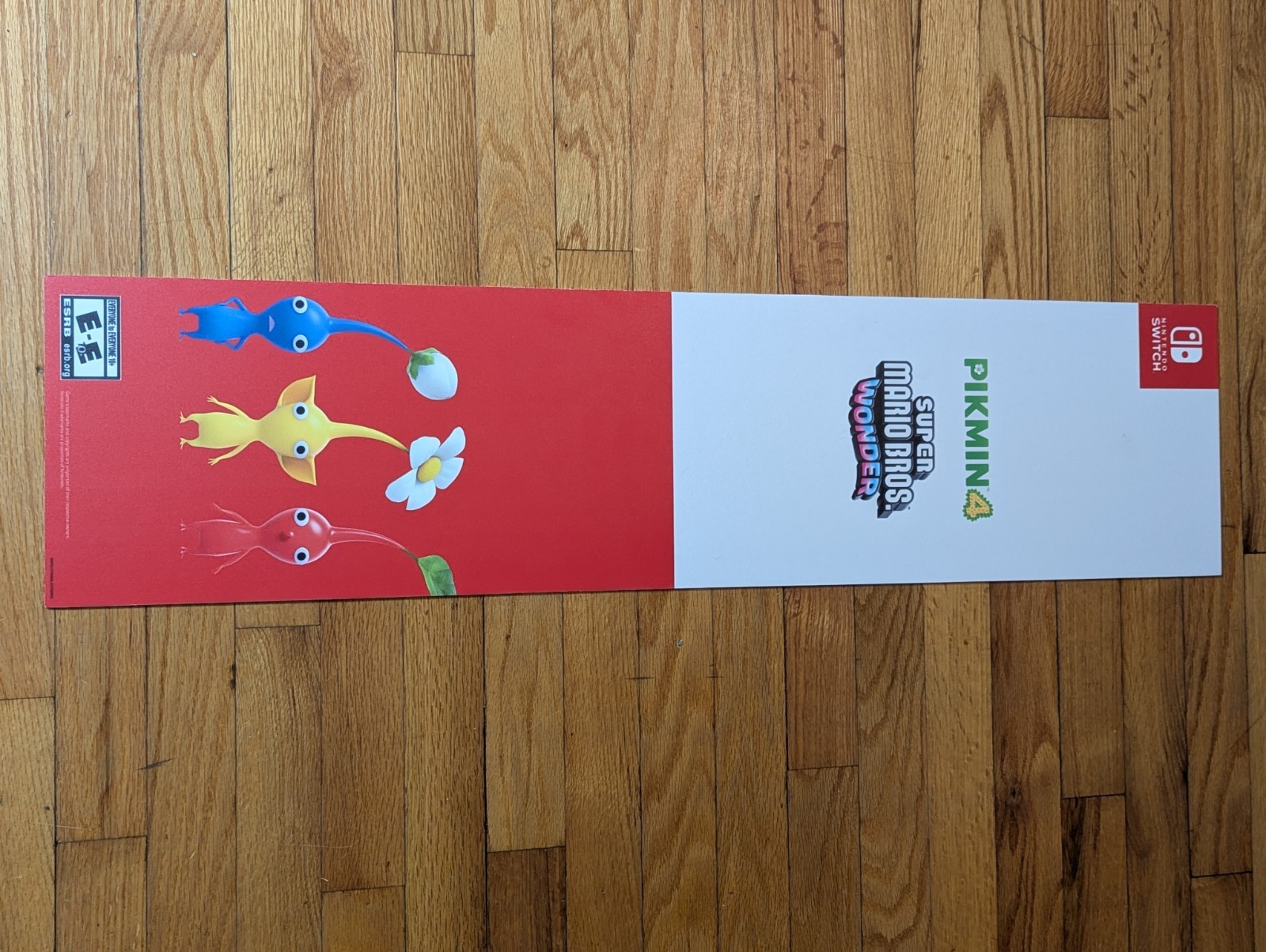 Super Mario Bros Wonder & Pikmin 4 GameStop Nintendo Switch Display Sign Set