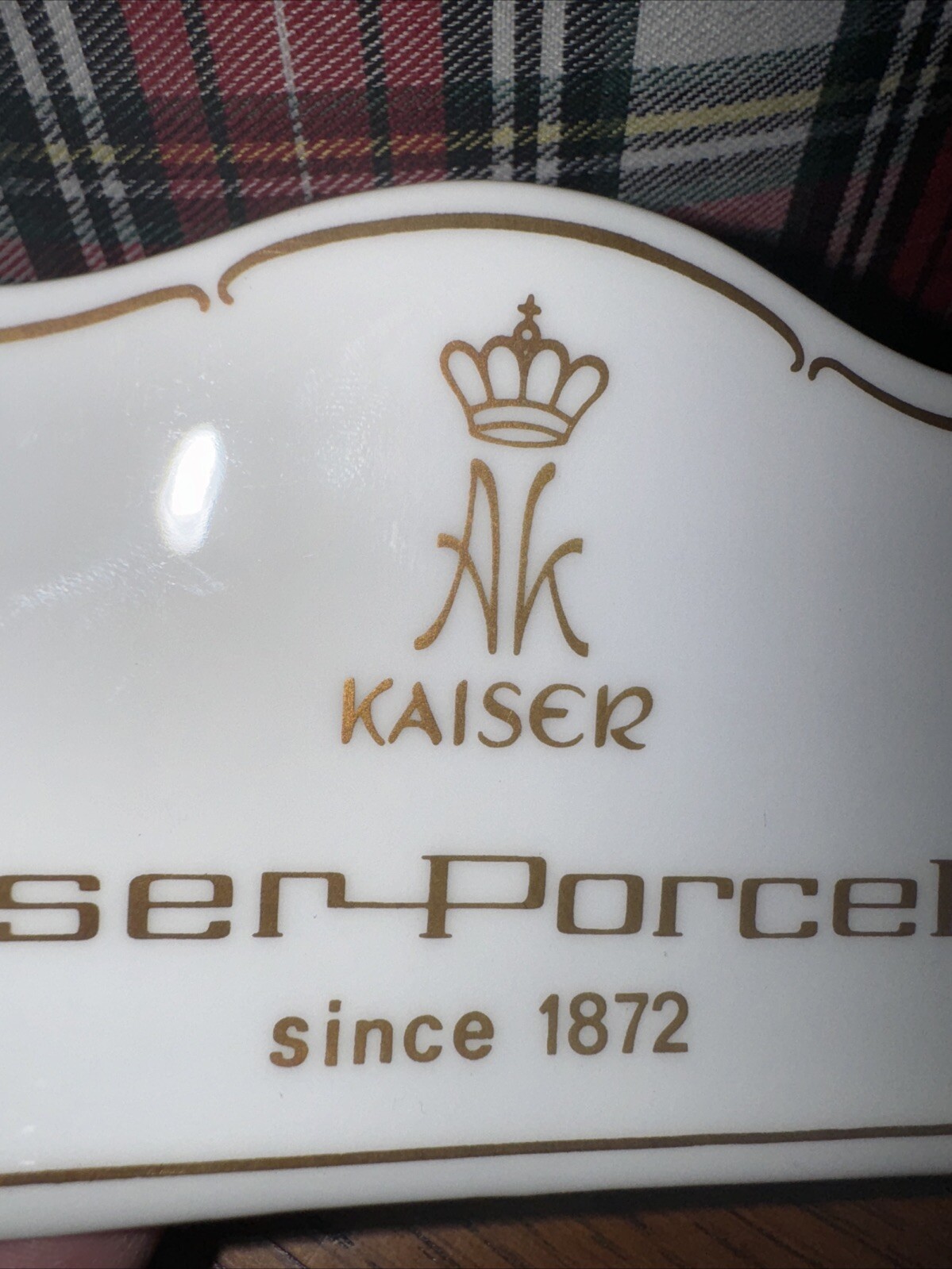 VINTAGE KAISER-PORCELAIN DEALER/ STORE/COLLECTOR DISPLAY SIGN~PLAQUE