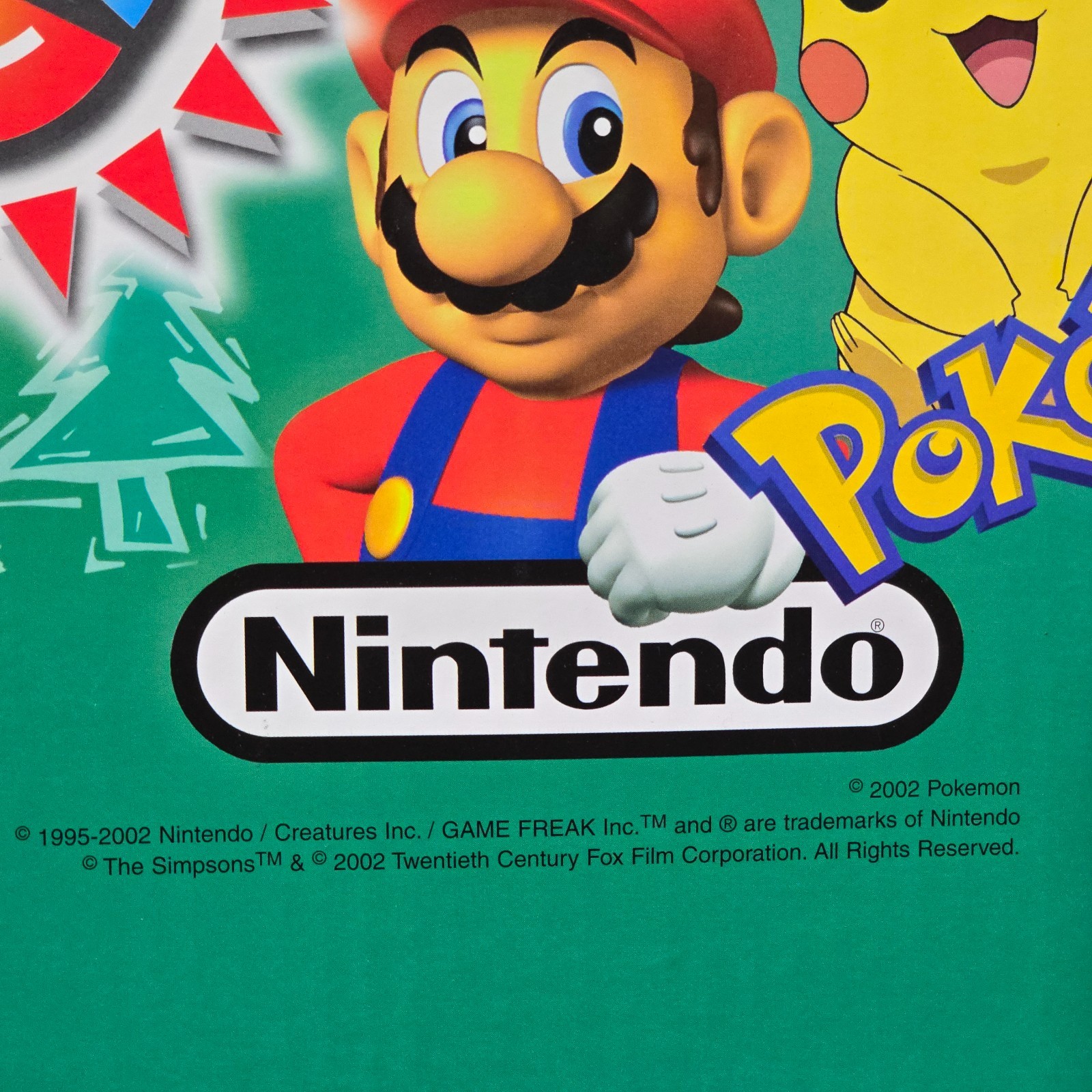 VTG 2002 TOMY Gacha Cardboard Advertising Display Disney Nintendo Pokemon *RARE*