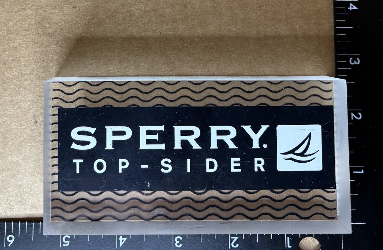 Sperry Top Sider Acrylic Store Retail Display Piece Boat Shoe Pre-owned Must Hav