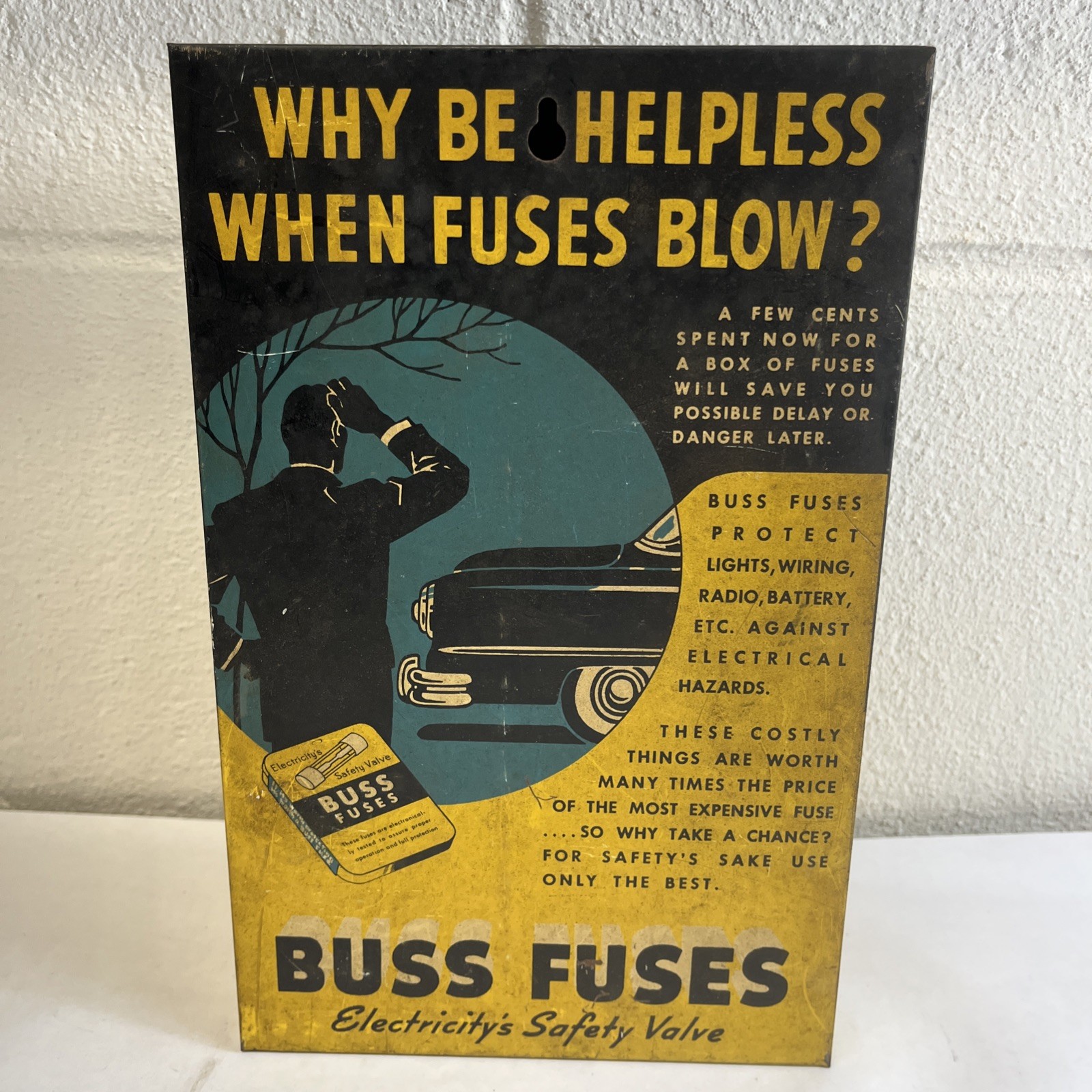 Vintage Buss Fuse Glass Tube Display Rack With A Lot Of Fuses Original No Rust