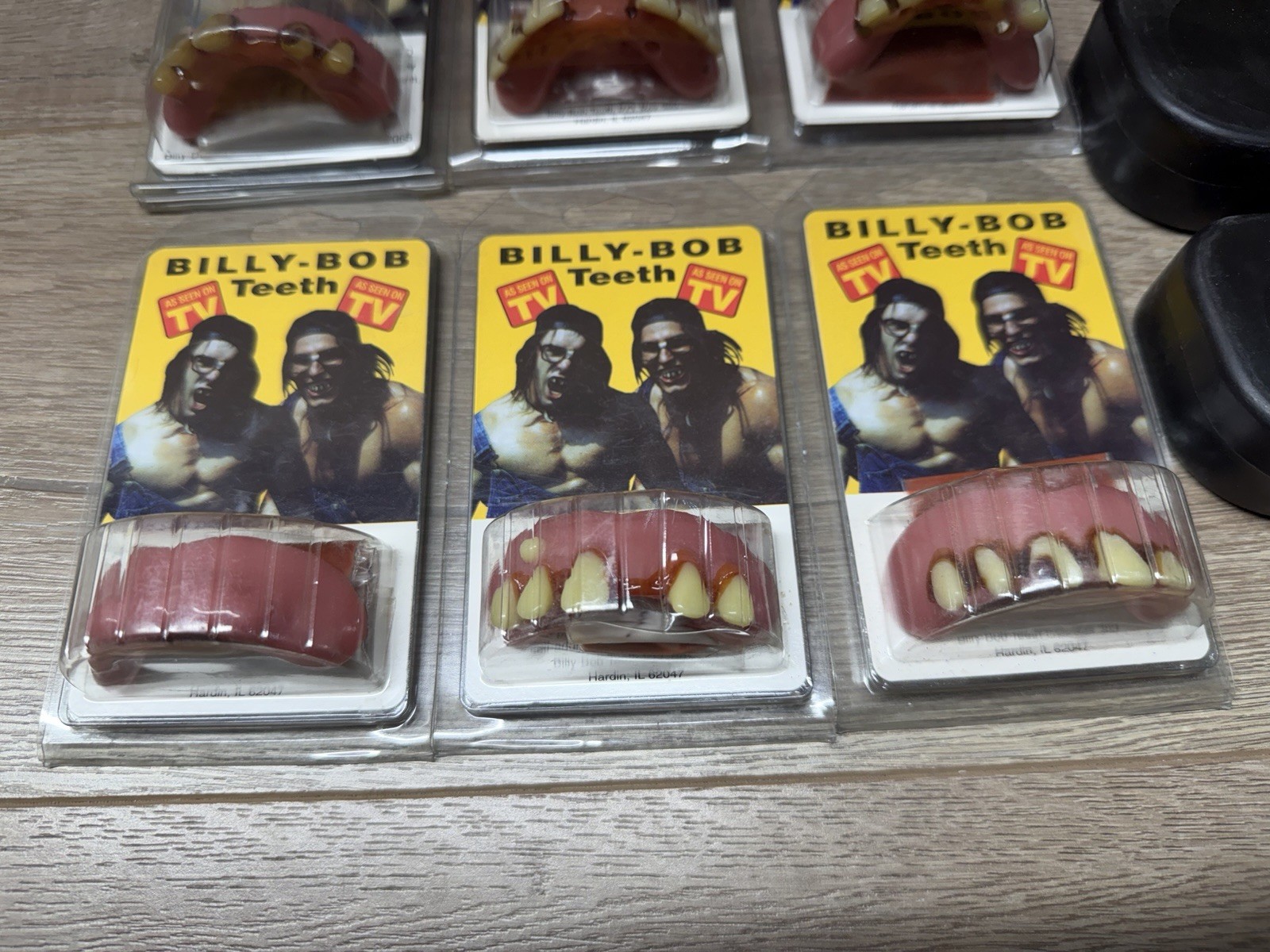 Vintage Billy-Bob Novelty Costume Teeth Point Of Sale Display Box W/ 6 Sets New