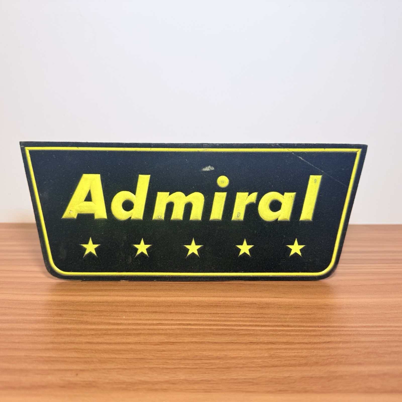 VINTAGE RADIO TV ADMIRAL CARDBOARD ADVERTISING CARD 1950s RARE SIGN