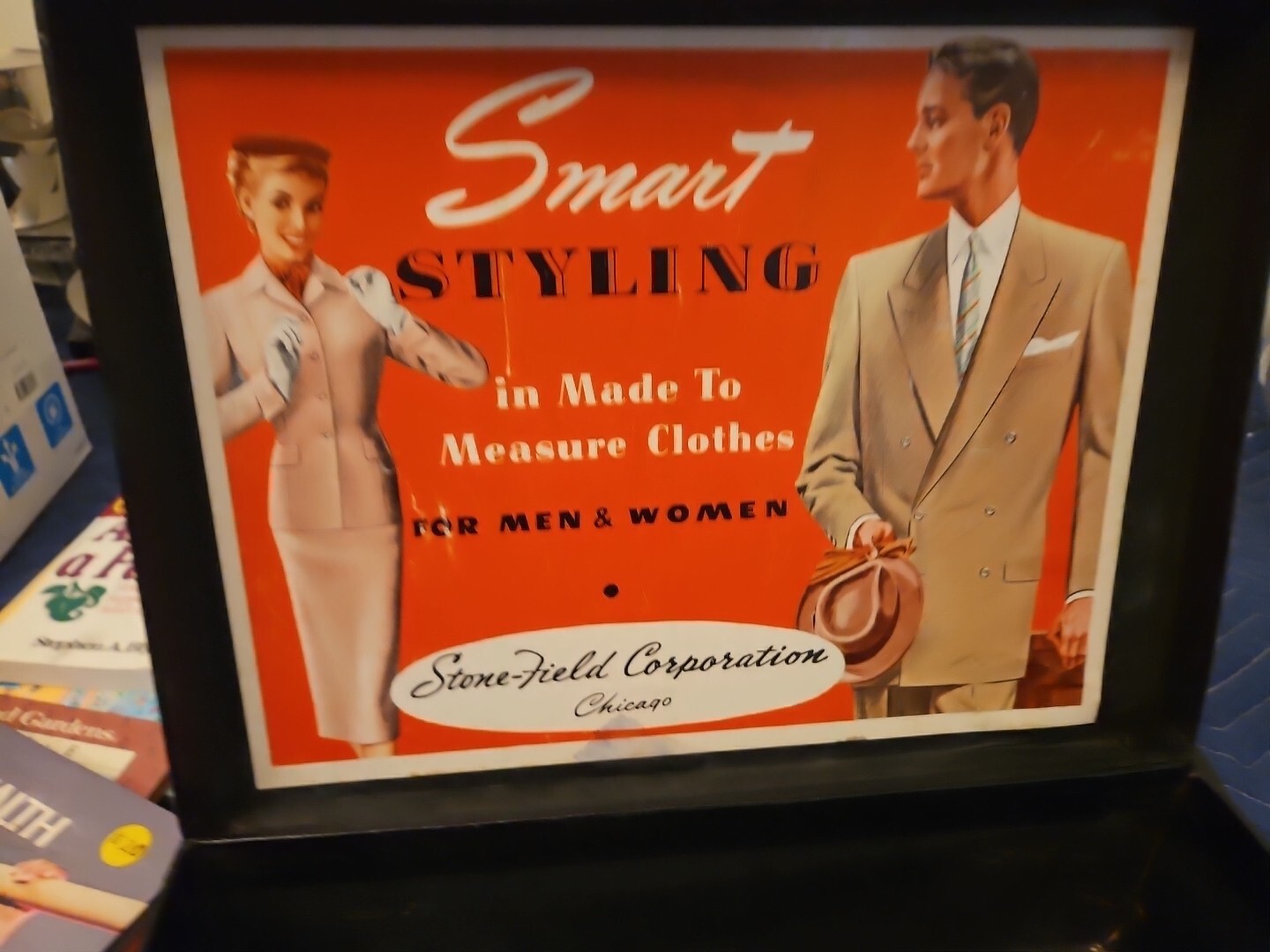 Antique Salesman Sample Case Stone-Field Corp. Advertising Garments ~ Chicago