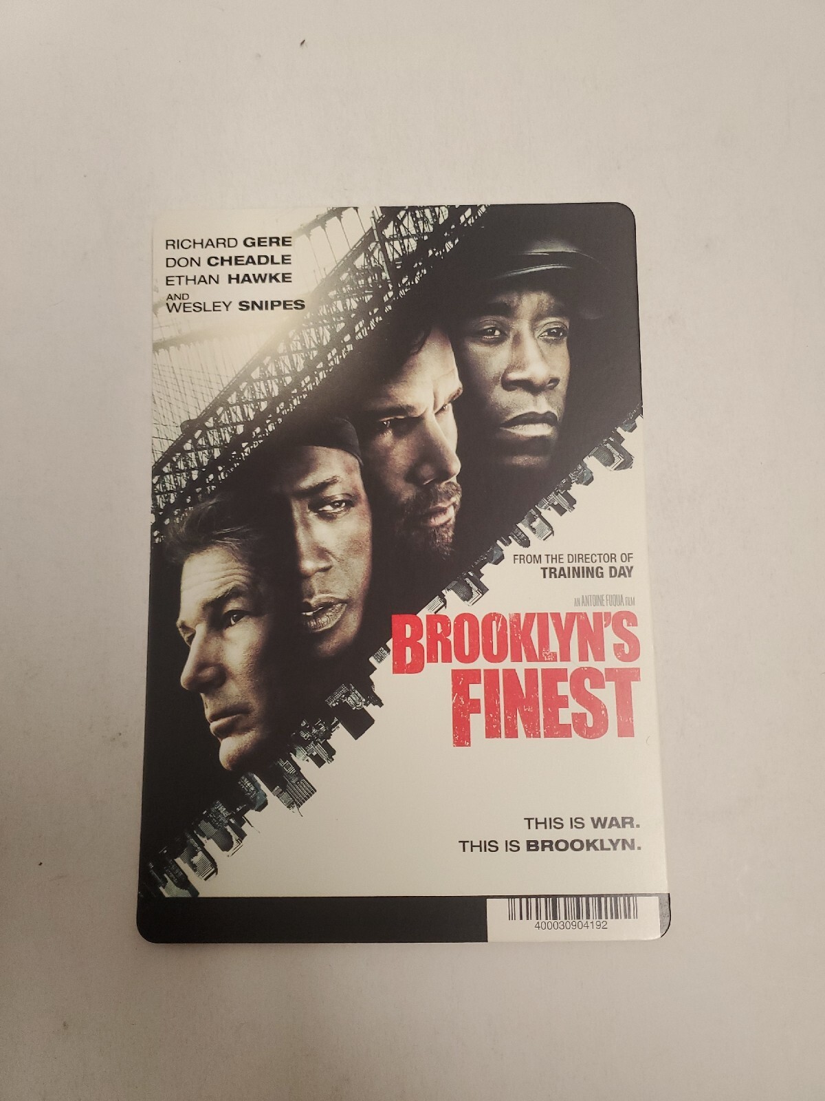 Brooklyn’s Finest BLOCKBUSTER SHELF DISPLAY DVD BACKER CARD ONLY 5.5″X8″