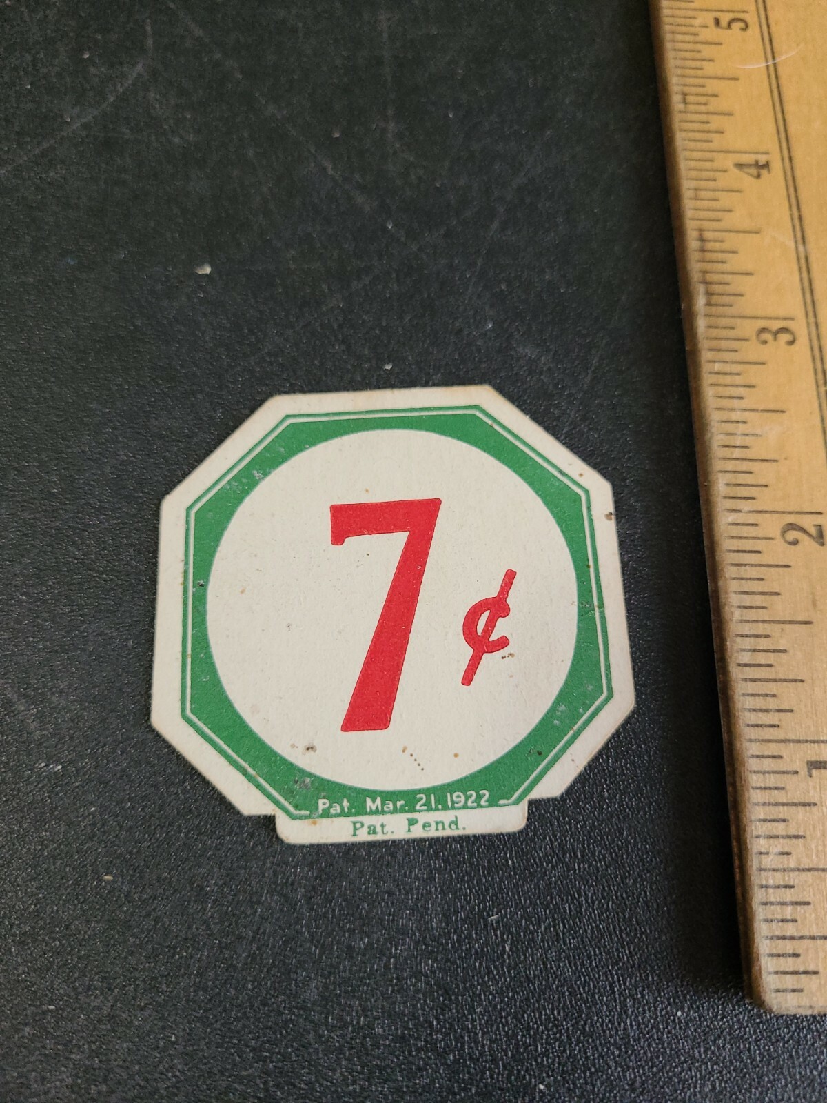 Vintage 1922 Country Store Shelf Price Tag 2×2 7c
