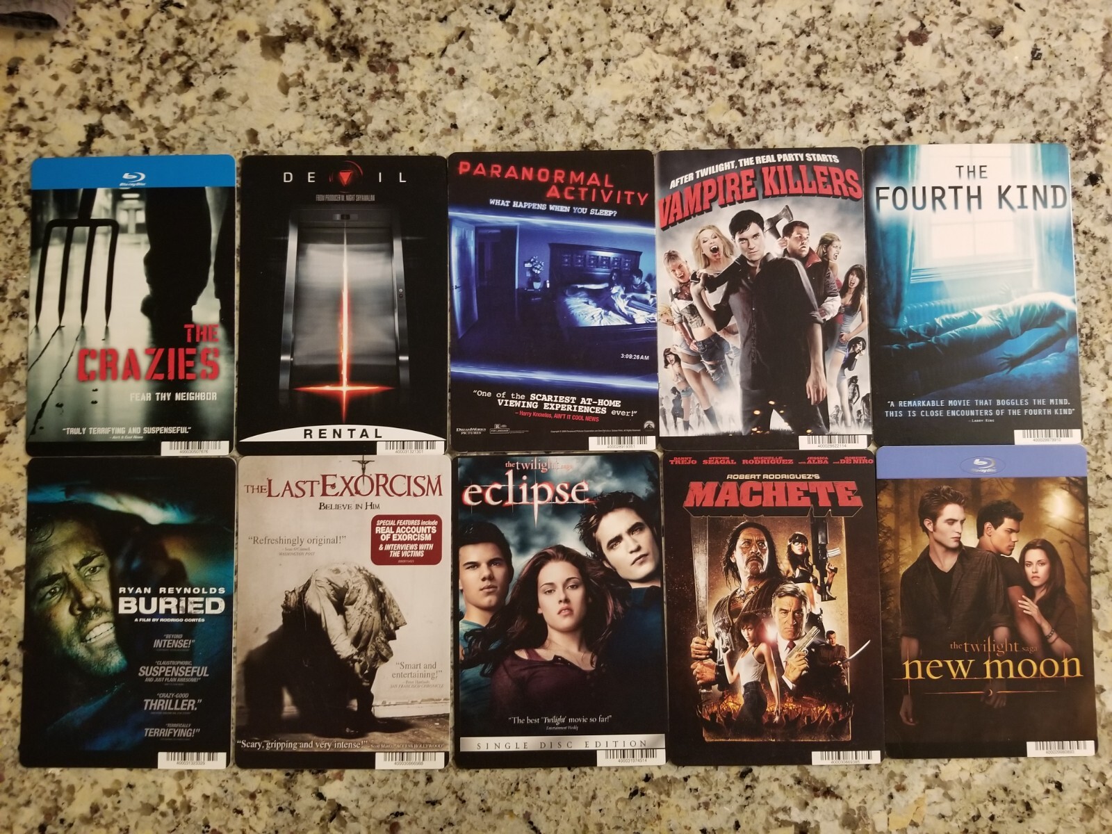 HORROR MOVIE Mini-Poster/Rental CARDs Exorcism Vampire Eclipse Twilight New Moon