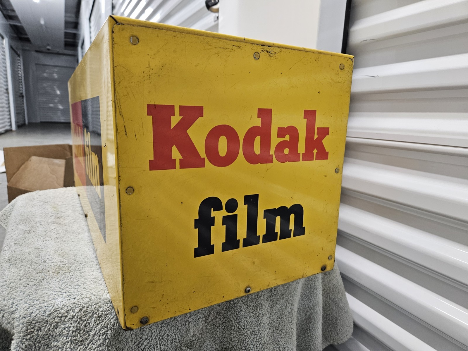 Vintage Kodak Film 3D Metal Box Hanging Store Display Advertising Sign