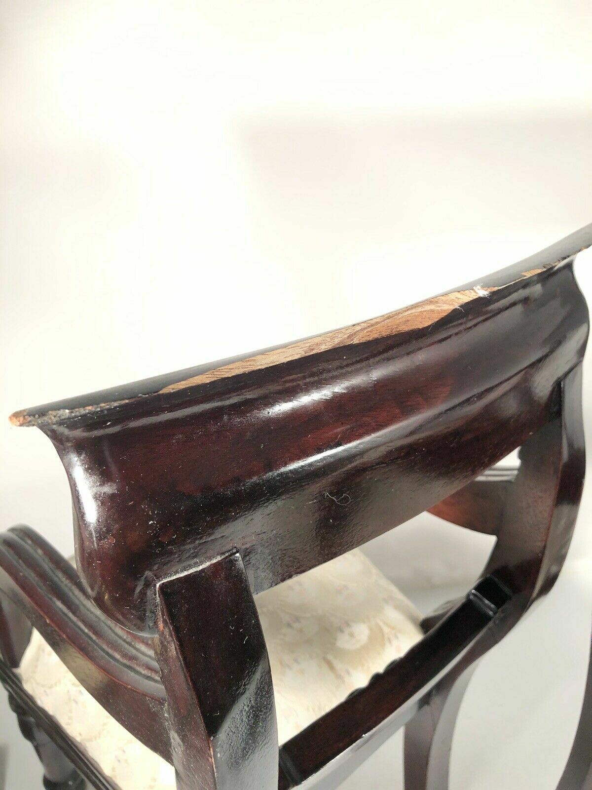 Salesman Sample Vintage Pair Matching Wood Carved Armchairs Doll Display Seats