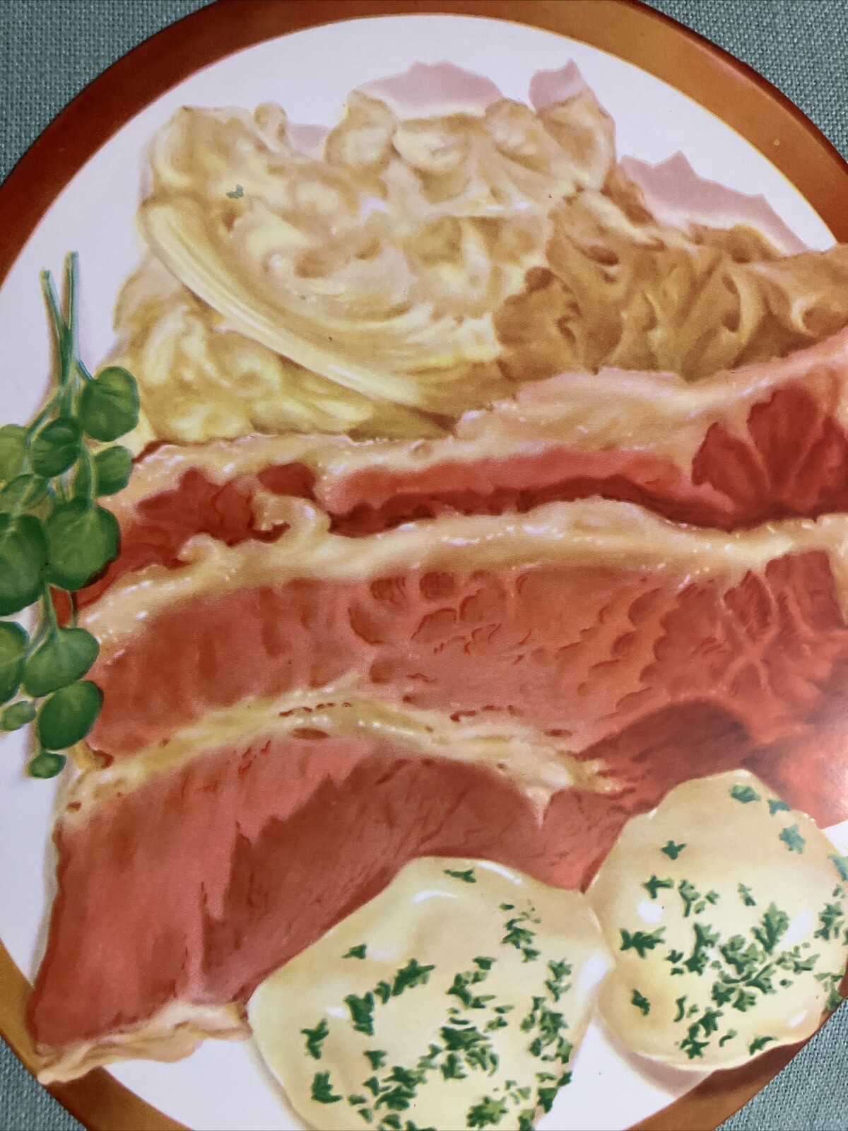 VTG Rare 1940s PAPER THIN Woolworth’s 13 Dinner Displays Advertise Meat Trays