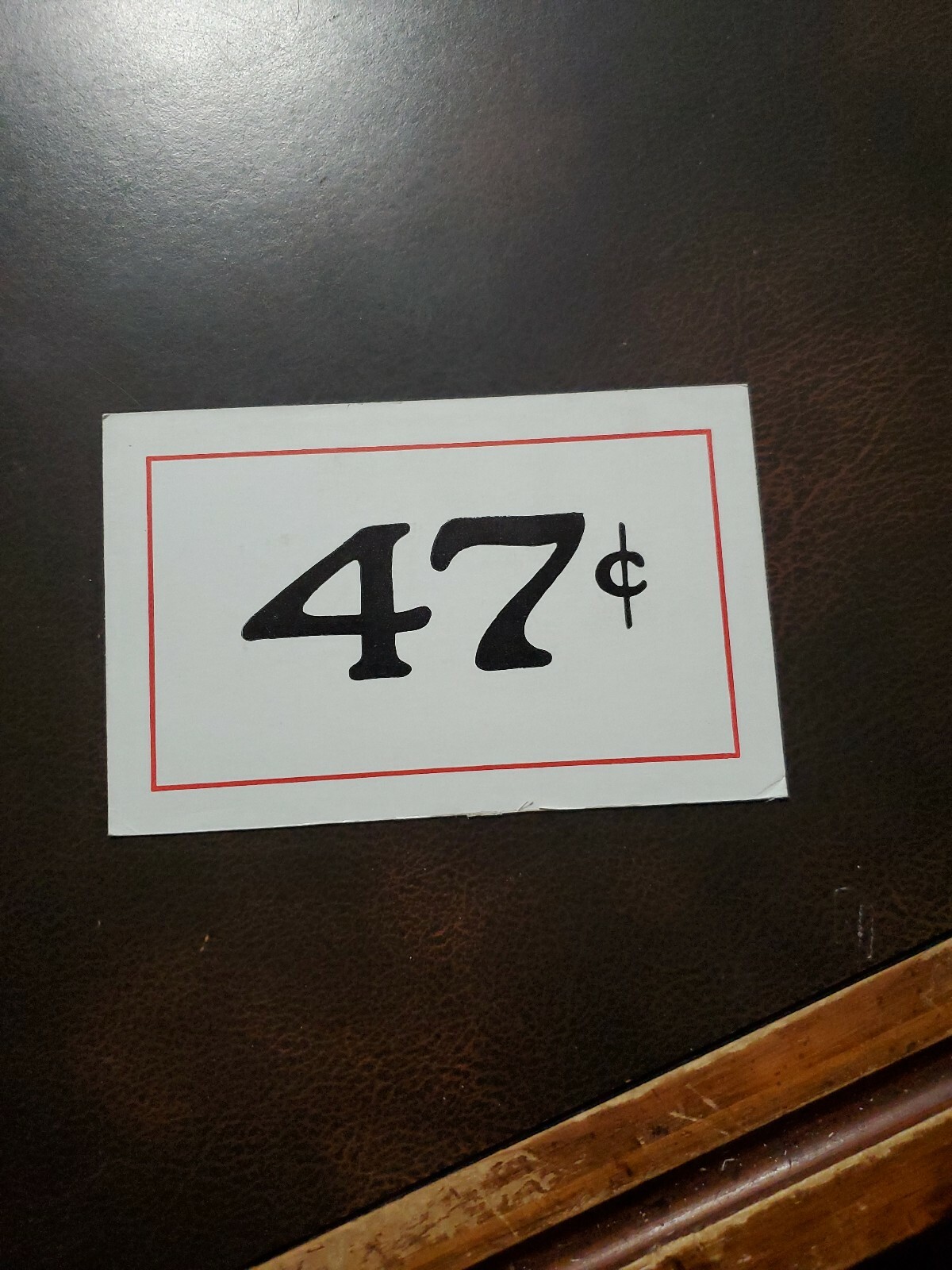 Vintage 47c Double Sided 1940s unmarked WOOLWORTH’S Store Sign 3.5 x 5.5