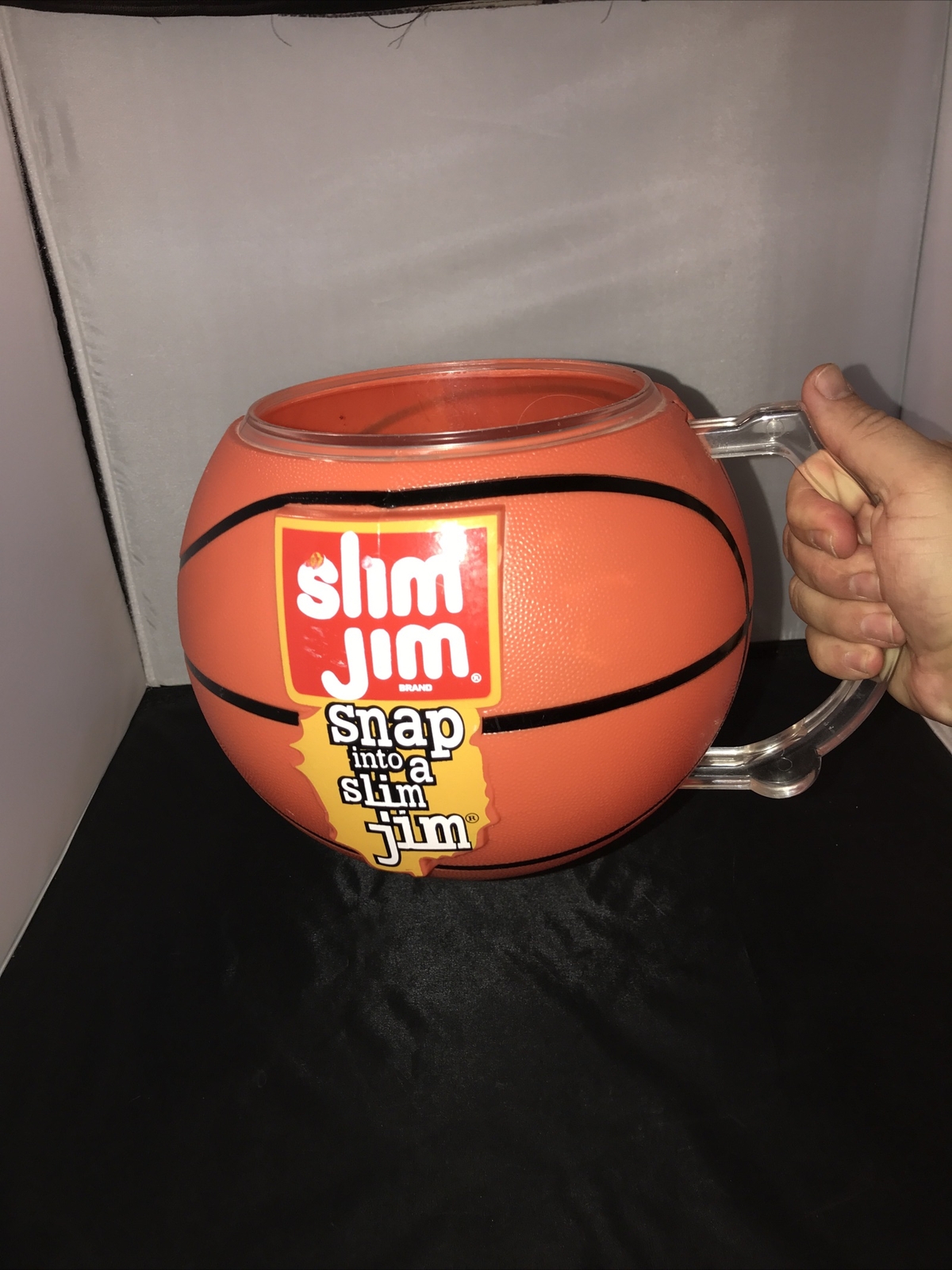 SLIM JIM PLASTIC BASKETBALL NBA Playoff Party Dip Bowl STORE DISPLAY MUG