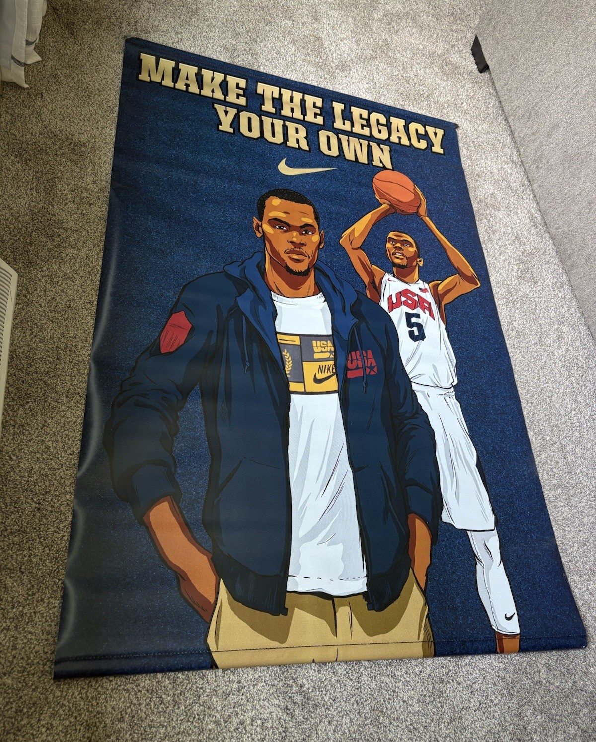 NIKE 2012 KEVIN DURANT LONDON OLYMPIC USA FOOTLOCKER STORE DISPLAY POSTER BANNER