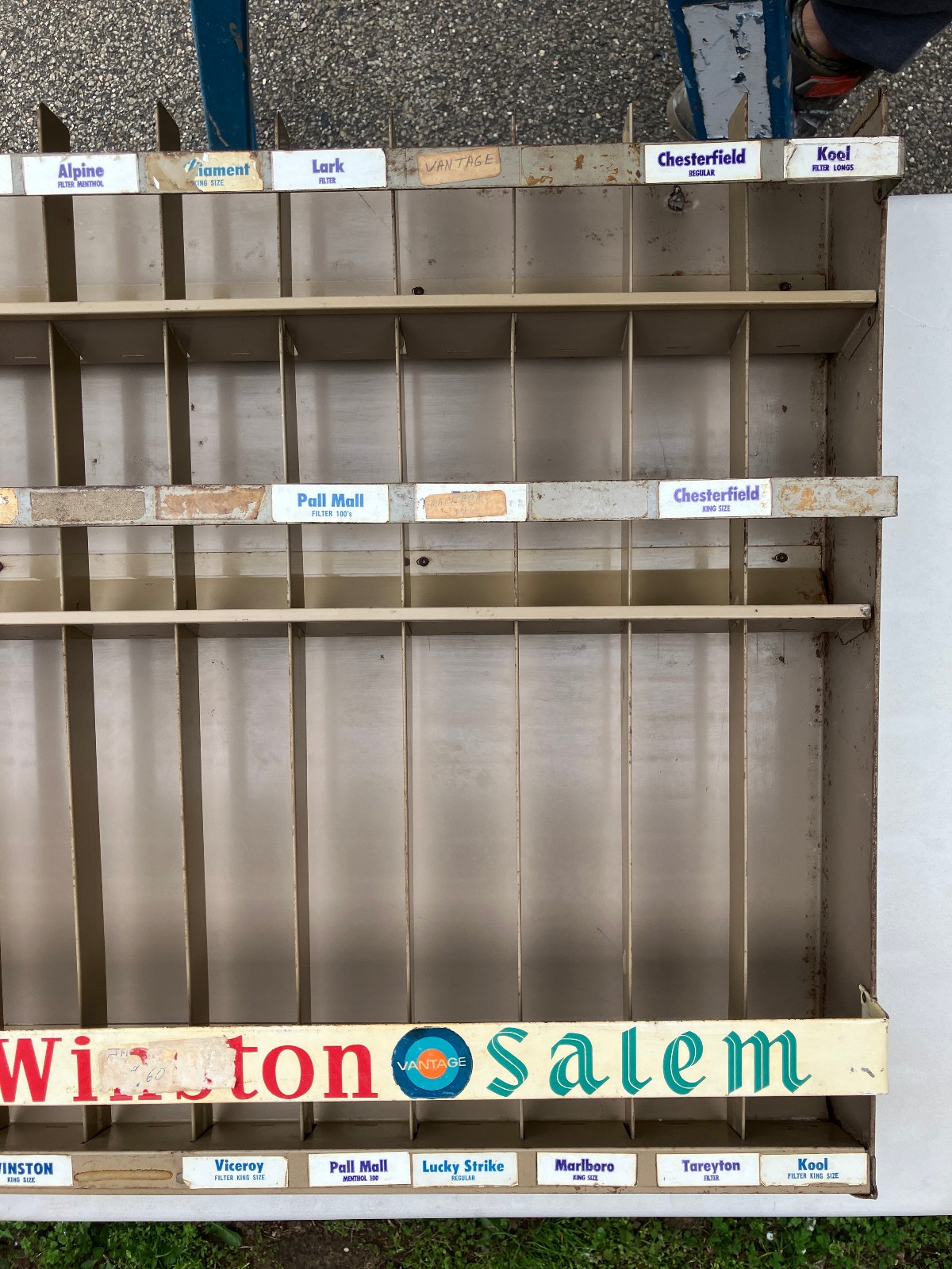 Cigarette retail store gas station display vintage FLAW metal 28 x 22 tobacco