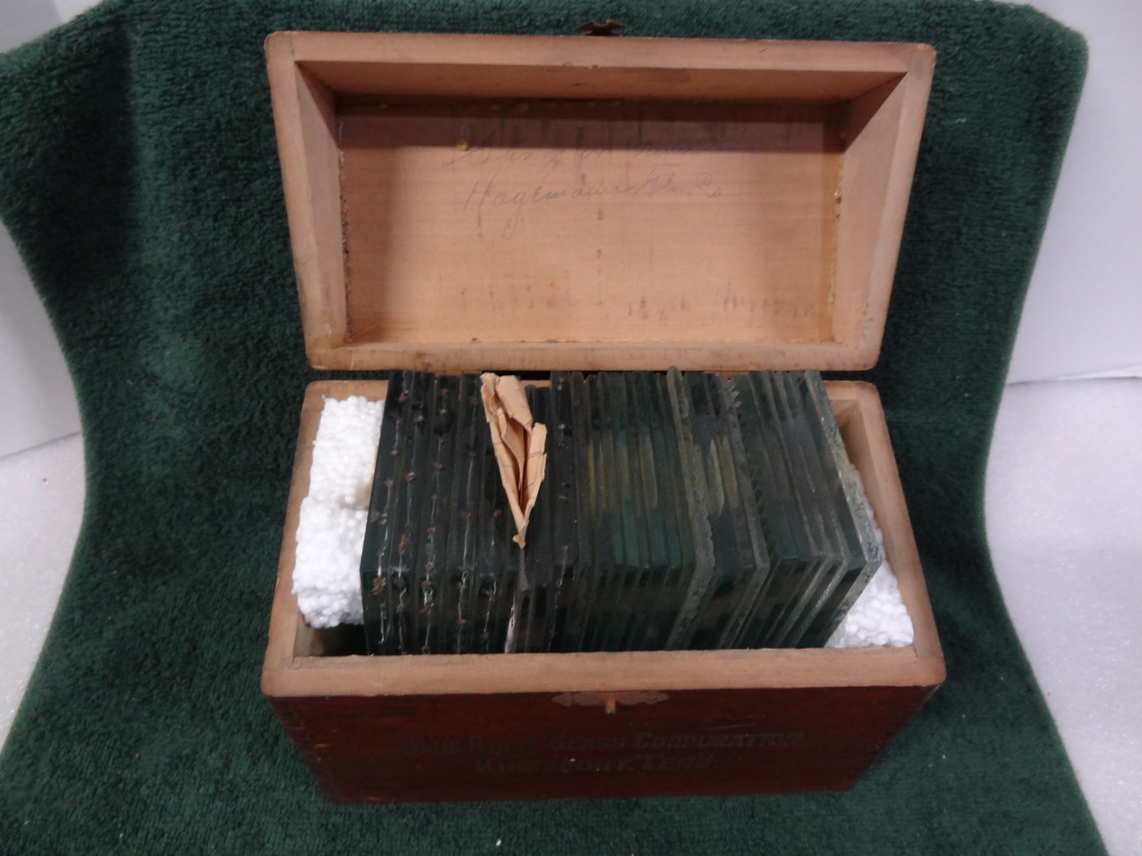 Antique Vintage 1910’s Blue Ridge Glass Corp Salesman Sample Box Kingsport TN