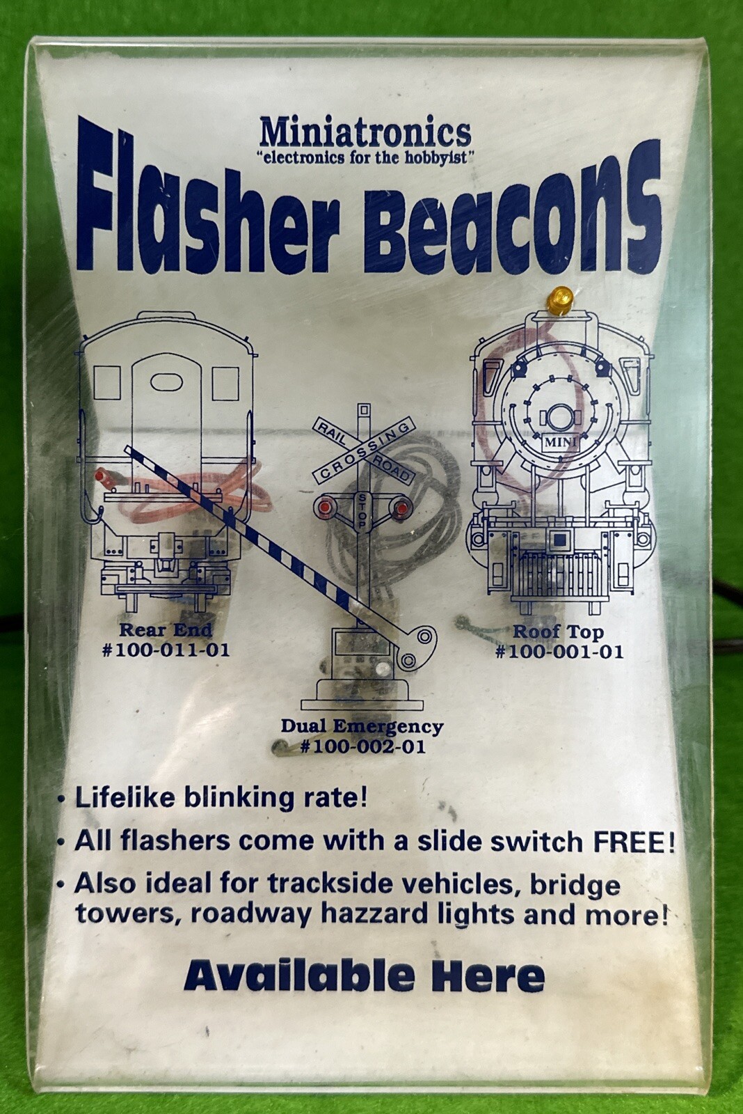 Vintage Hobby/Model Train Store Counter Display ~ MINIATRONICS Flasher Beacons