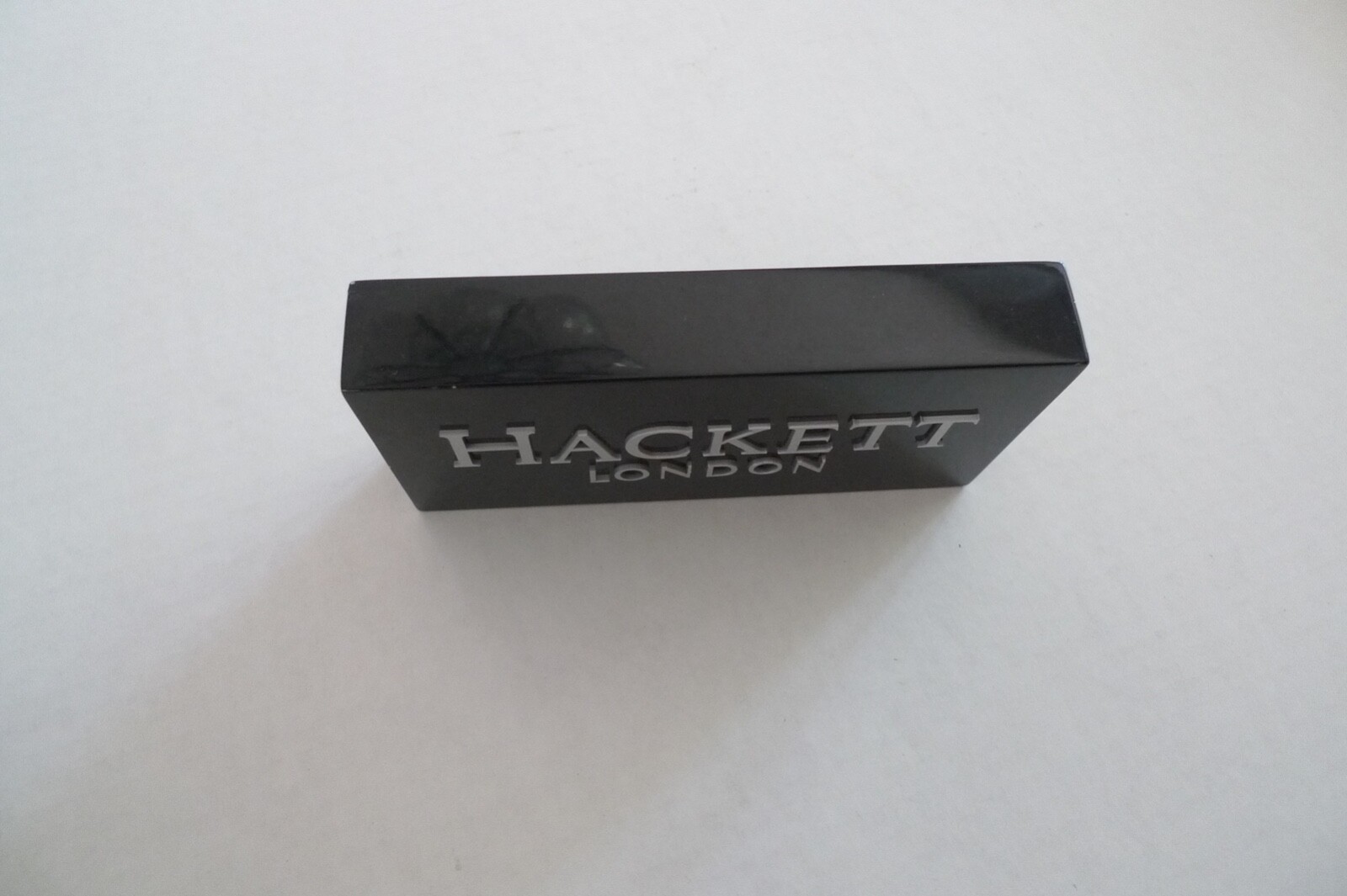 HACKETT LONDON–ADVERTISING- STORE DISPLAY –GLOSSY PLASTIC – TABLE TOP SIZE