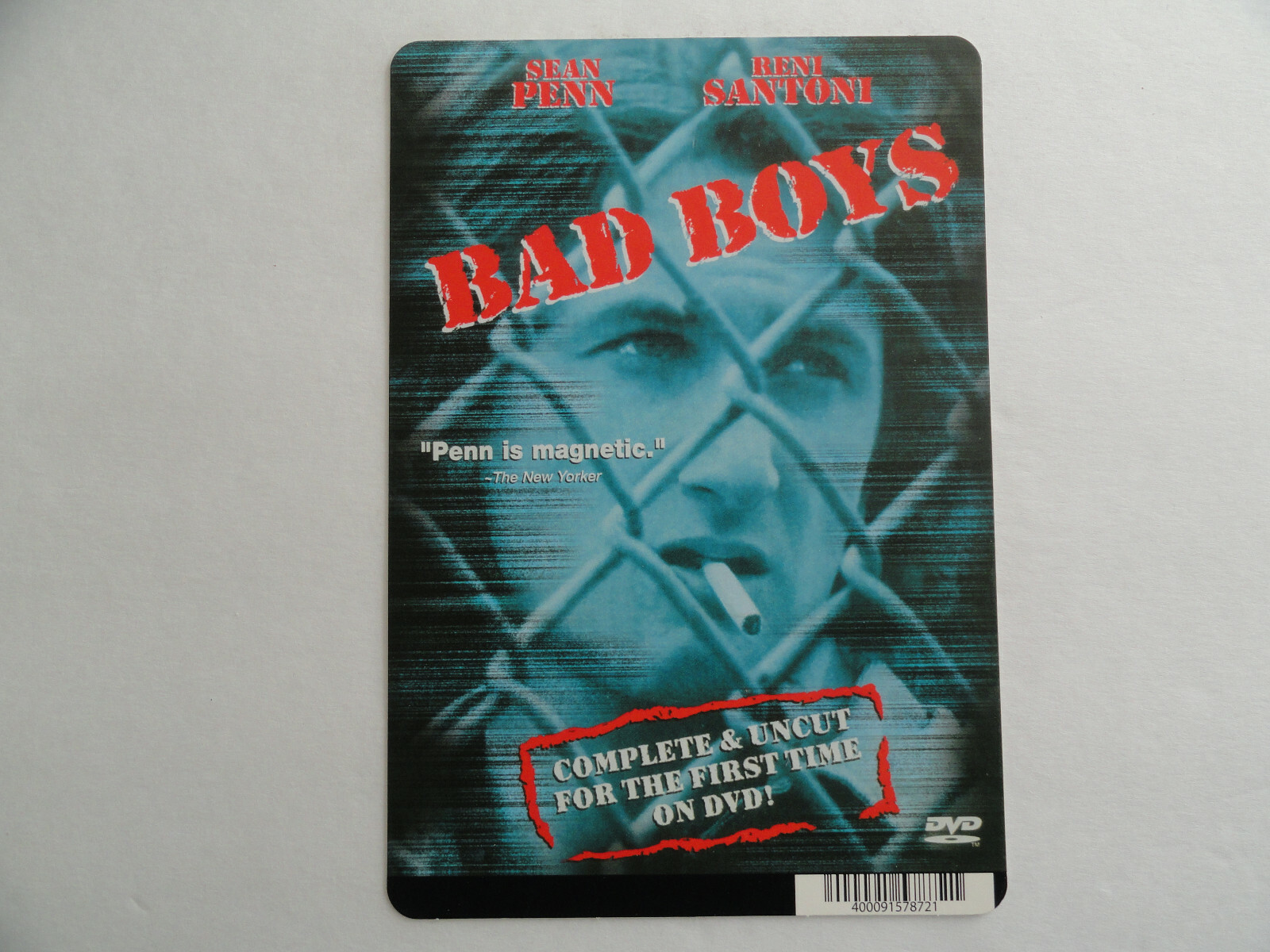 BAD BOYS – SEAN PENN – BLOCKBUSTER VIDEO BACKER CARD 5″X8″ NO MOVIE