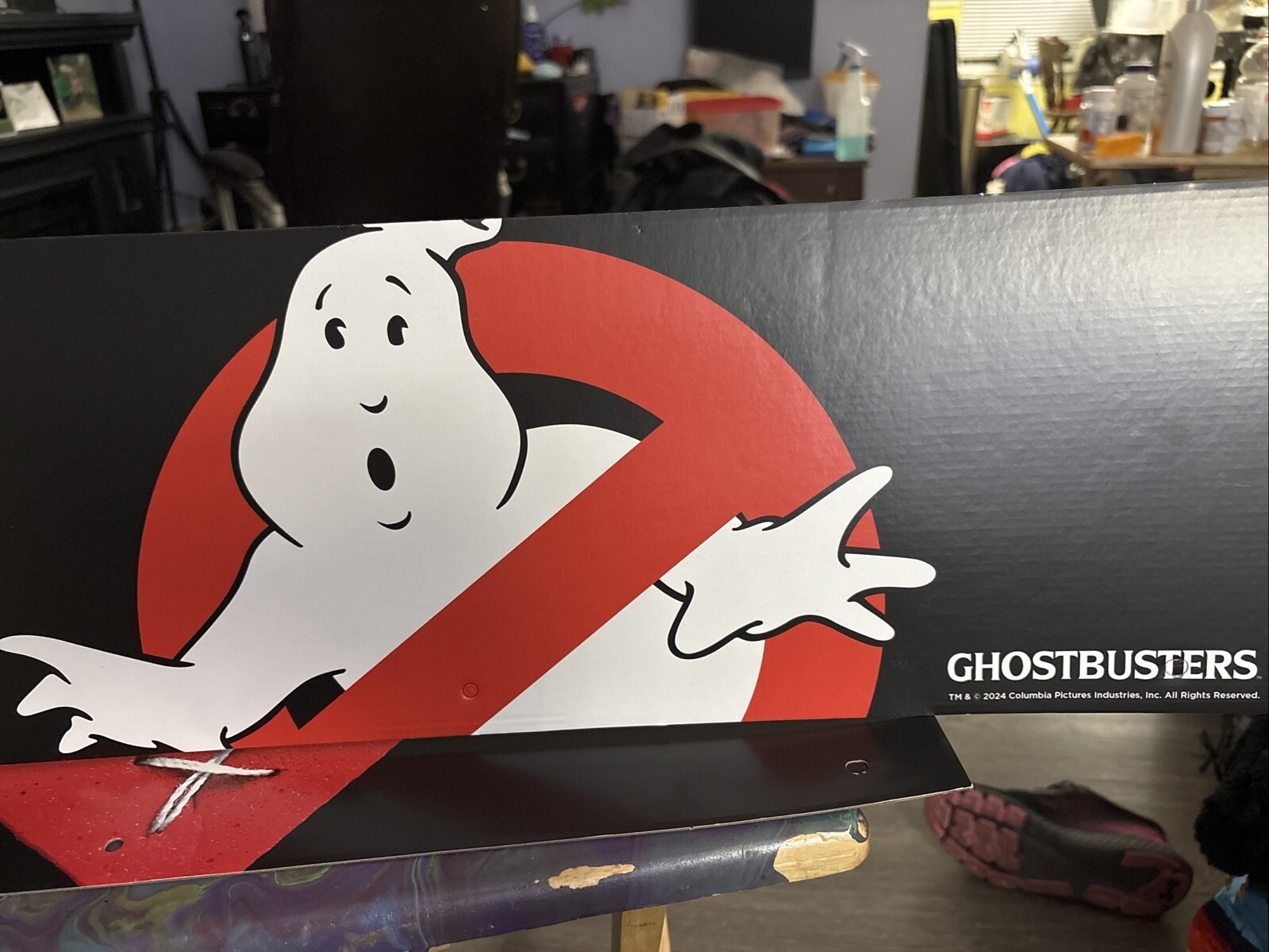 Spirit Halloween Display Sign ISE End Cap Ghostbusters Logo