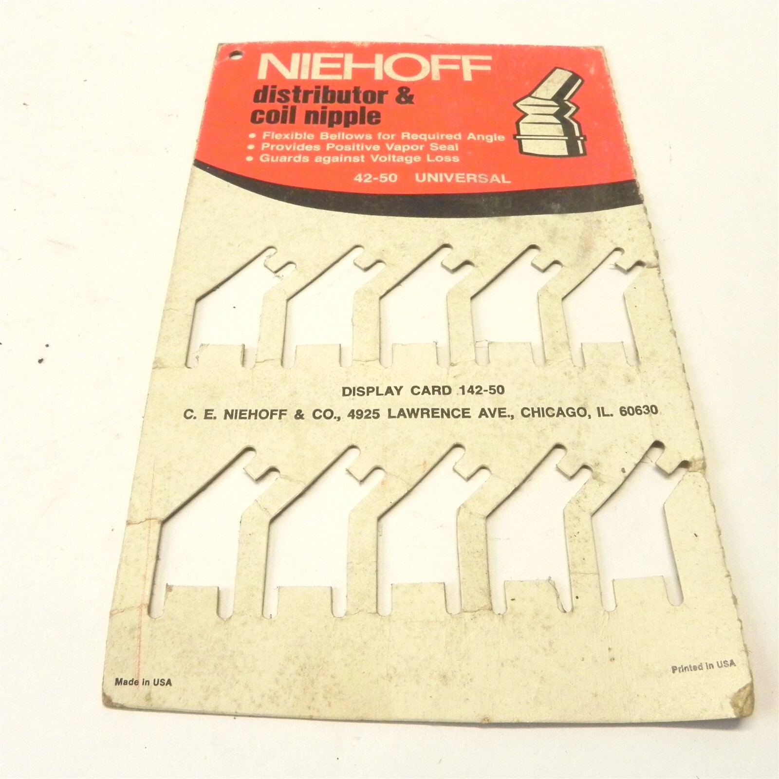 ORIGINAL VINTAGE 1960’S – 1970’S C.E. NIEHOFF & CO DISPLAY CARD