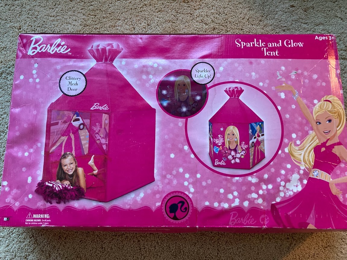 New Barbie Mini Sparkle and Glow Play Tent