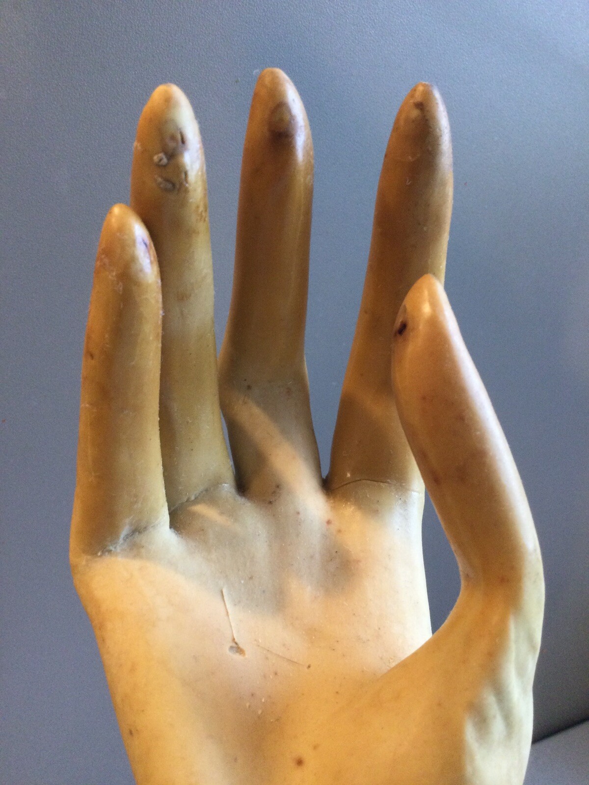 Antique Mechanical Rotating Hand Mannequin Store Display Advertising Sculpture