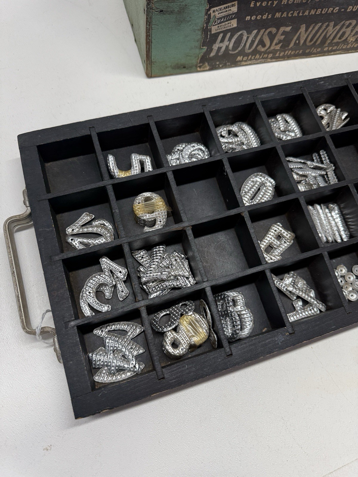 Vintage Macklanburg-Duncan House Numbers & Letters Display – Incomplete Set
