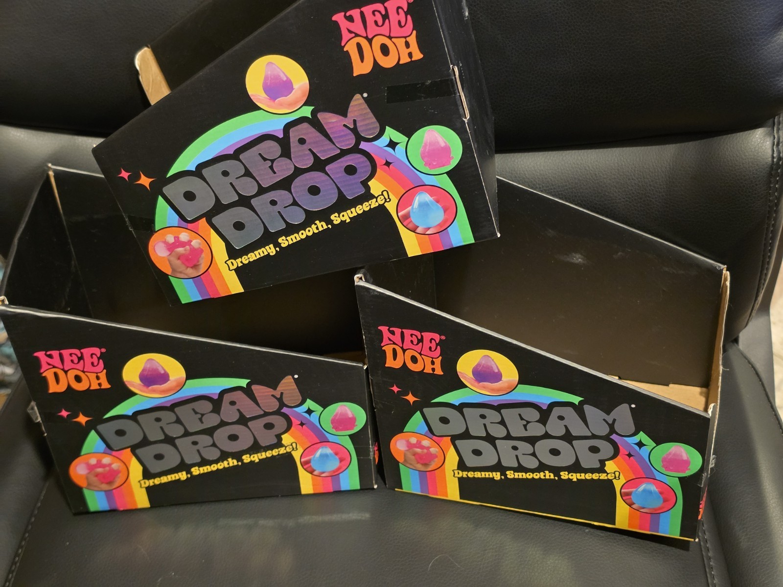 EMPTY Authentic Needoh Dream Drop Storage Display Boxes Lot of 3